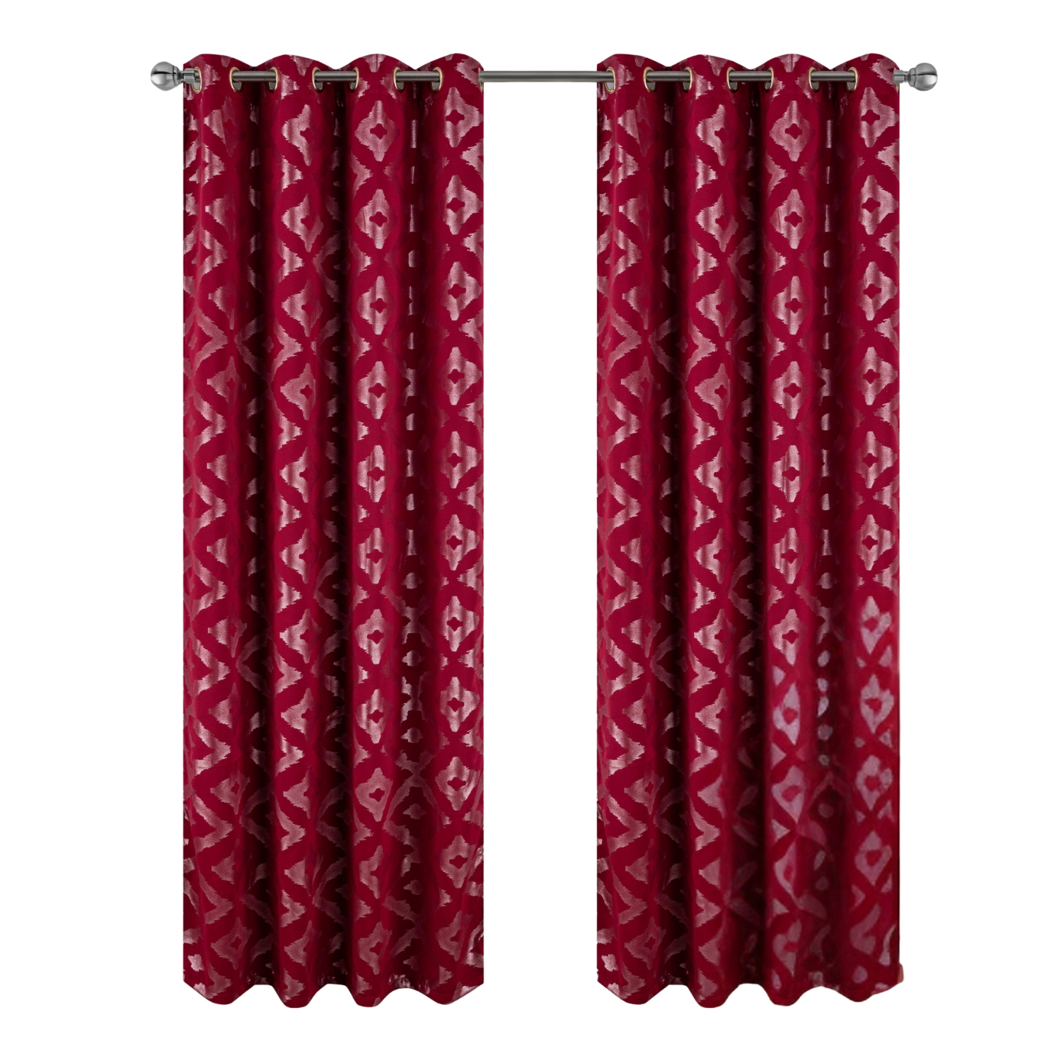 RT Designers Collection Heathrow Halo Foil Blackout Polyester Window Curtain Grommet Panel 52" x 84