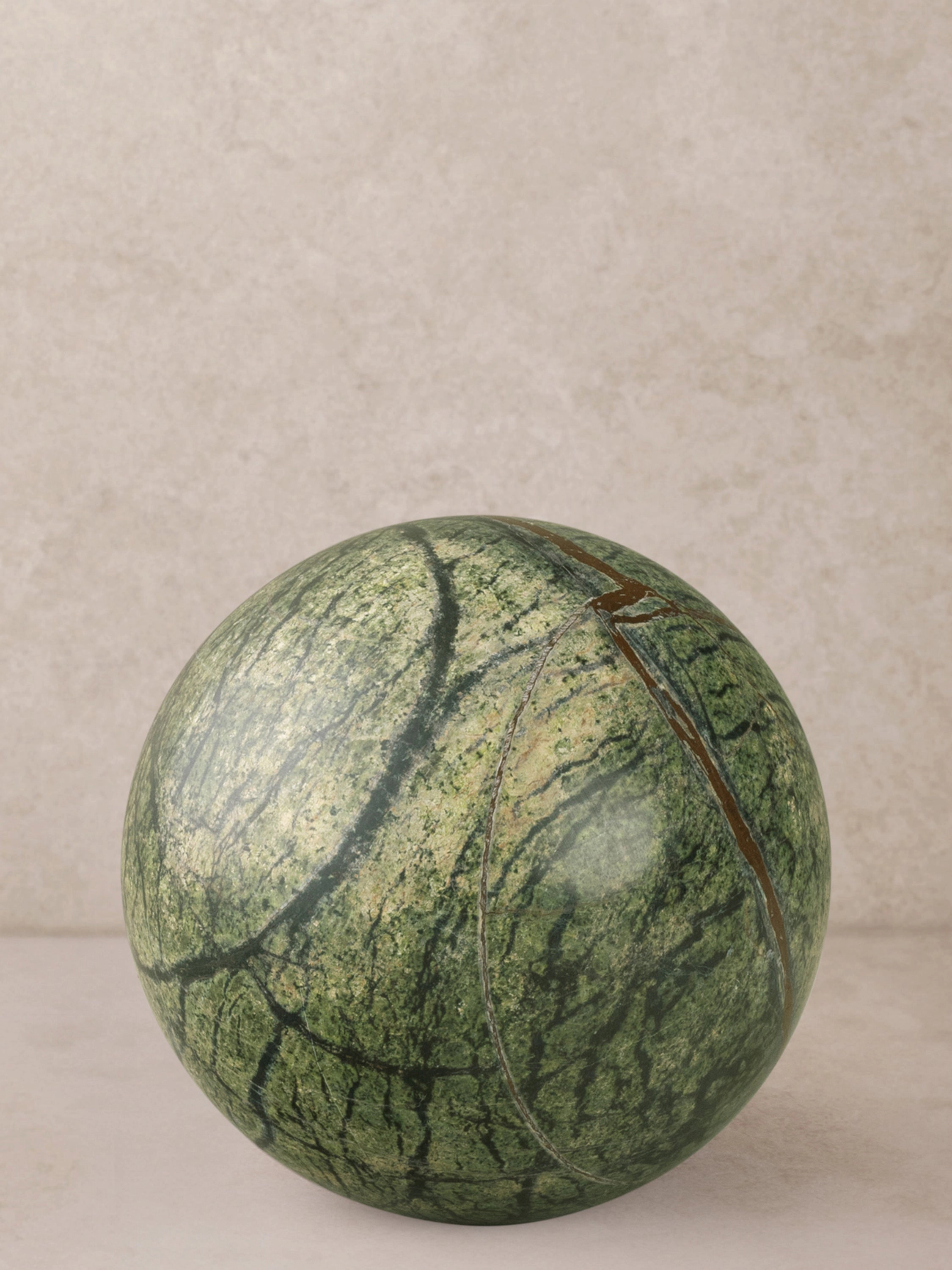GAURI KOHLI Forest Green Marble Sphere Object