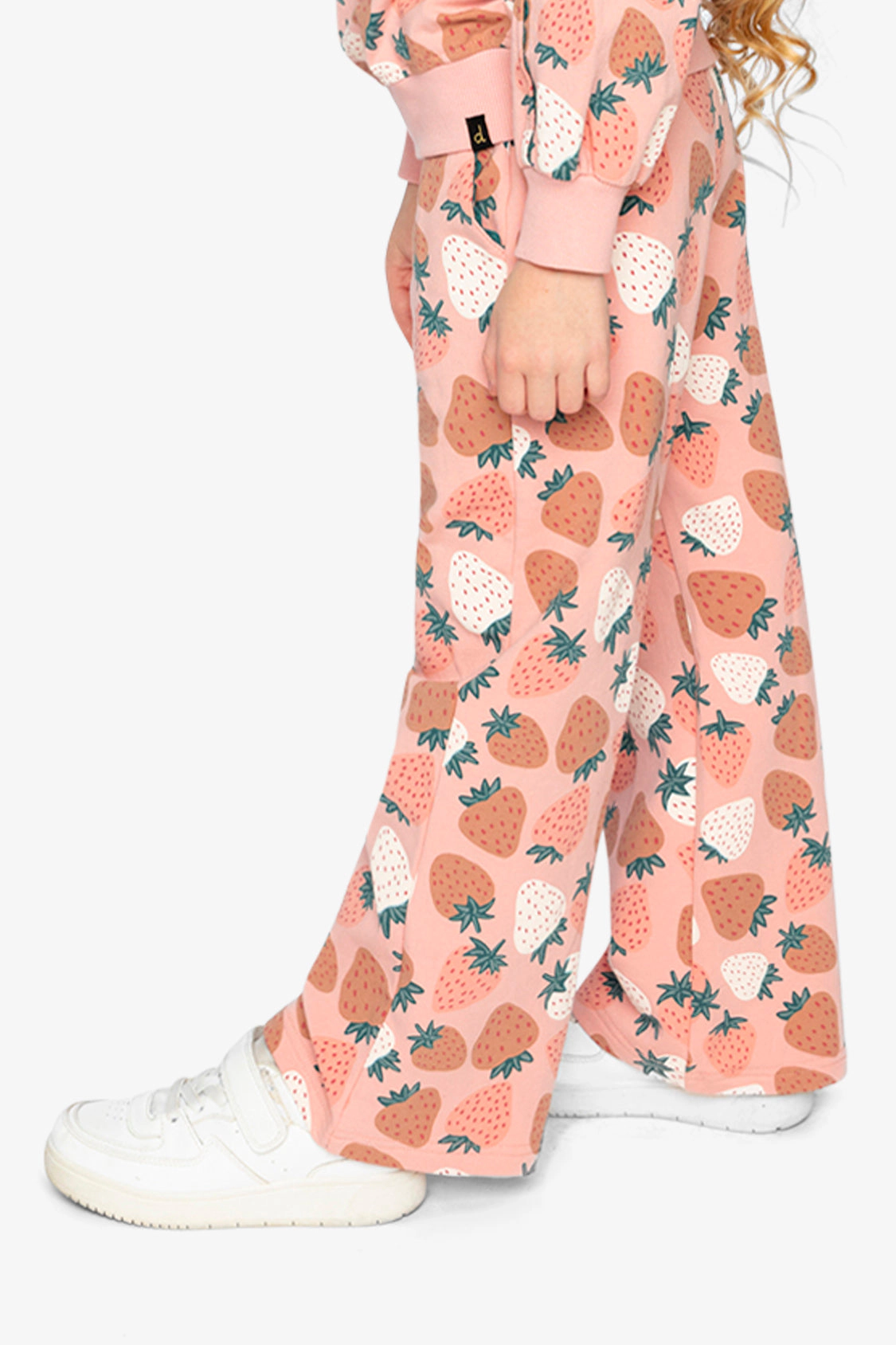 Deux par Girls Strawberry Print Wide Leg Sweatpants