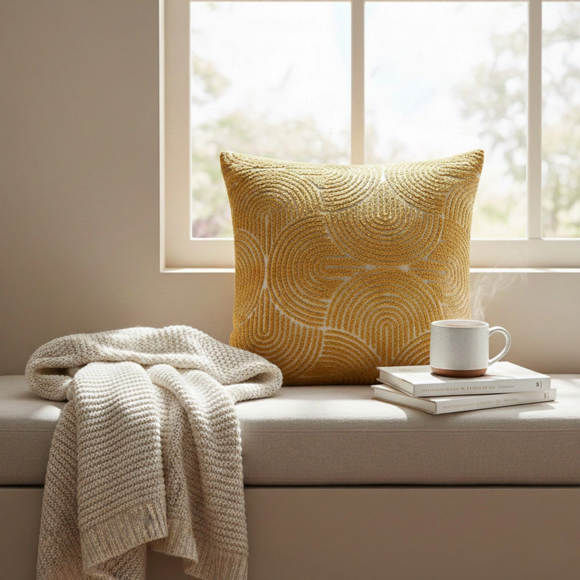 Alilang Unisex Textured Geometric Decorative Throw Pillow Cover Soft Woven Square Cushion with Hidden Zipper 17.7x