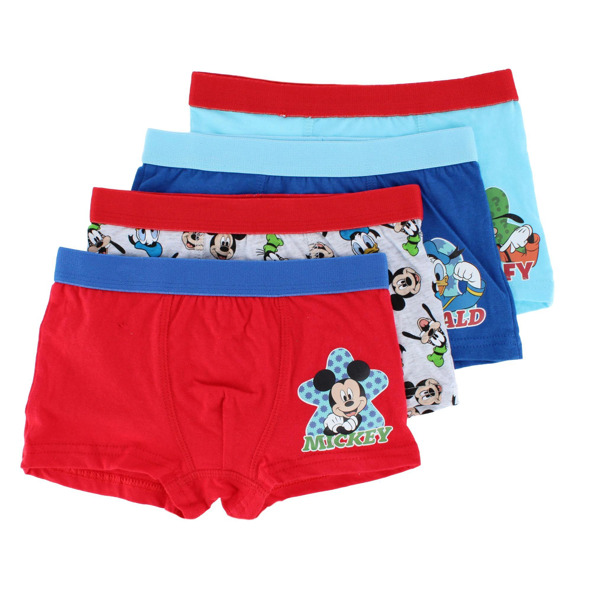 Textiel Trade Boy's Mickey Mouse Boxer Briefs (4 Pack)