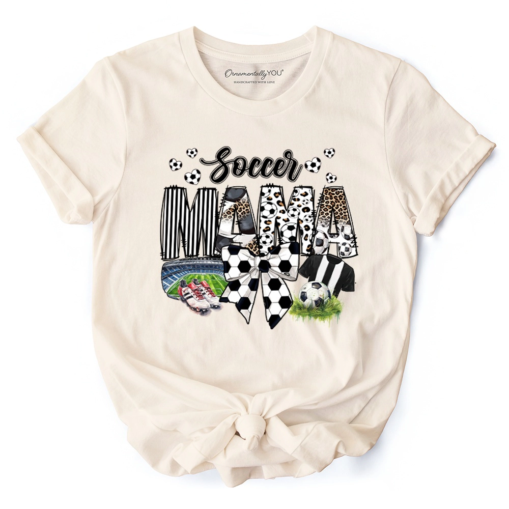 OrnamentallyYou Unisex Soccer Mama Coquette Bow Game Day T-Shirt
