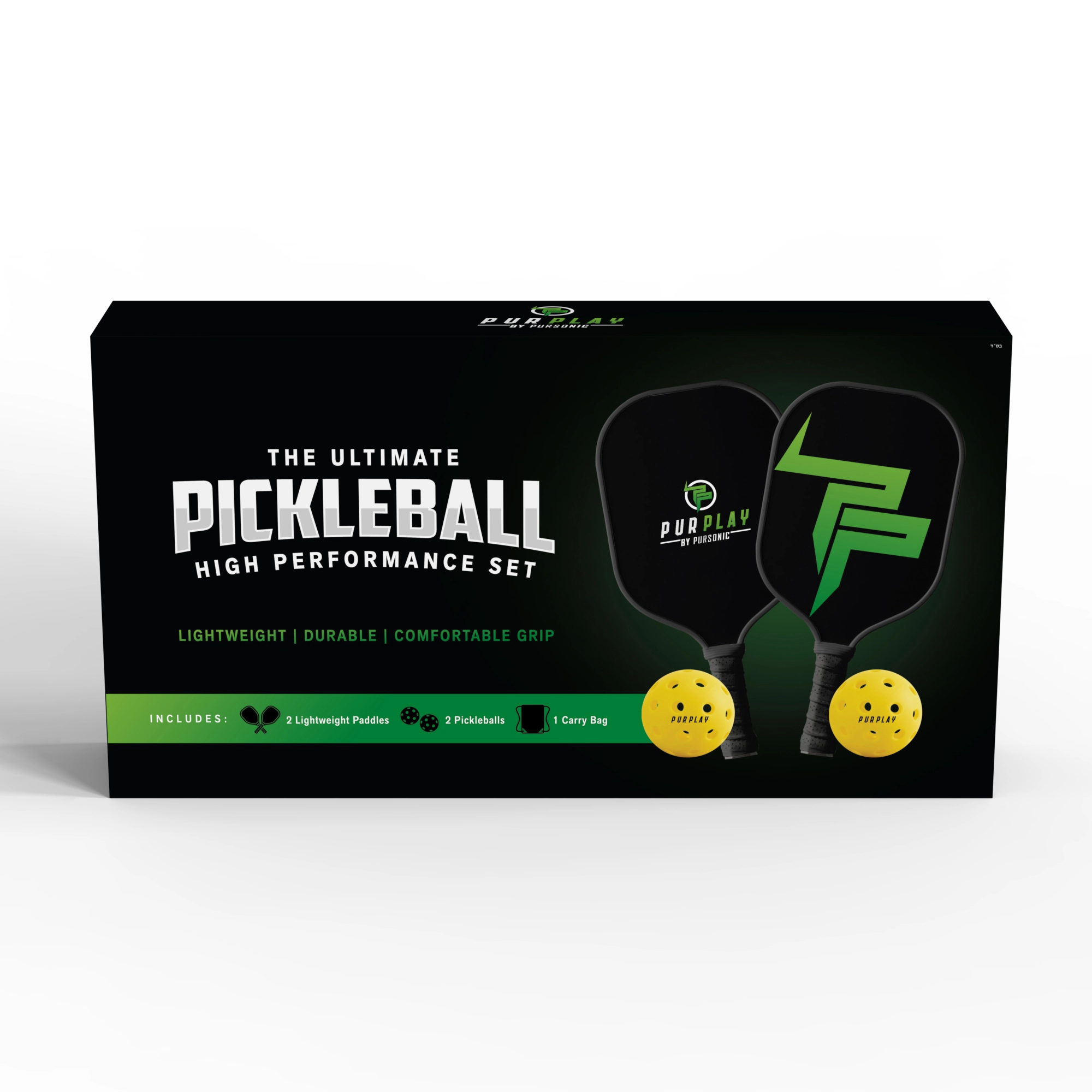 Pursonic Unisex High Performance Pickleball Set with Paddles, Balls & Carry Bag