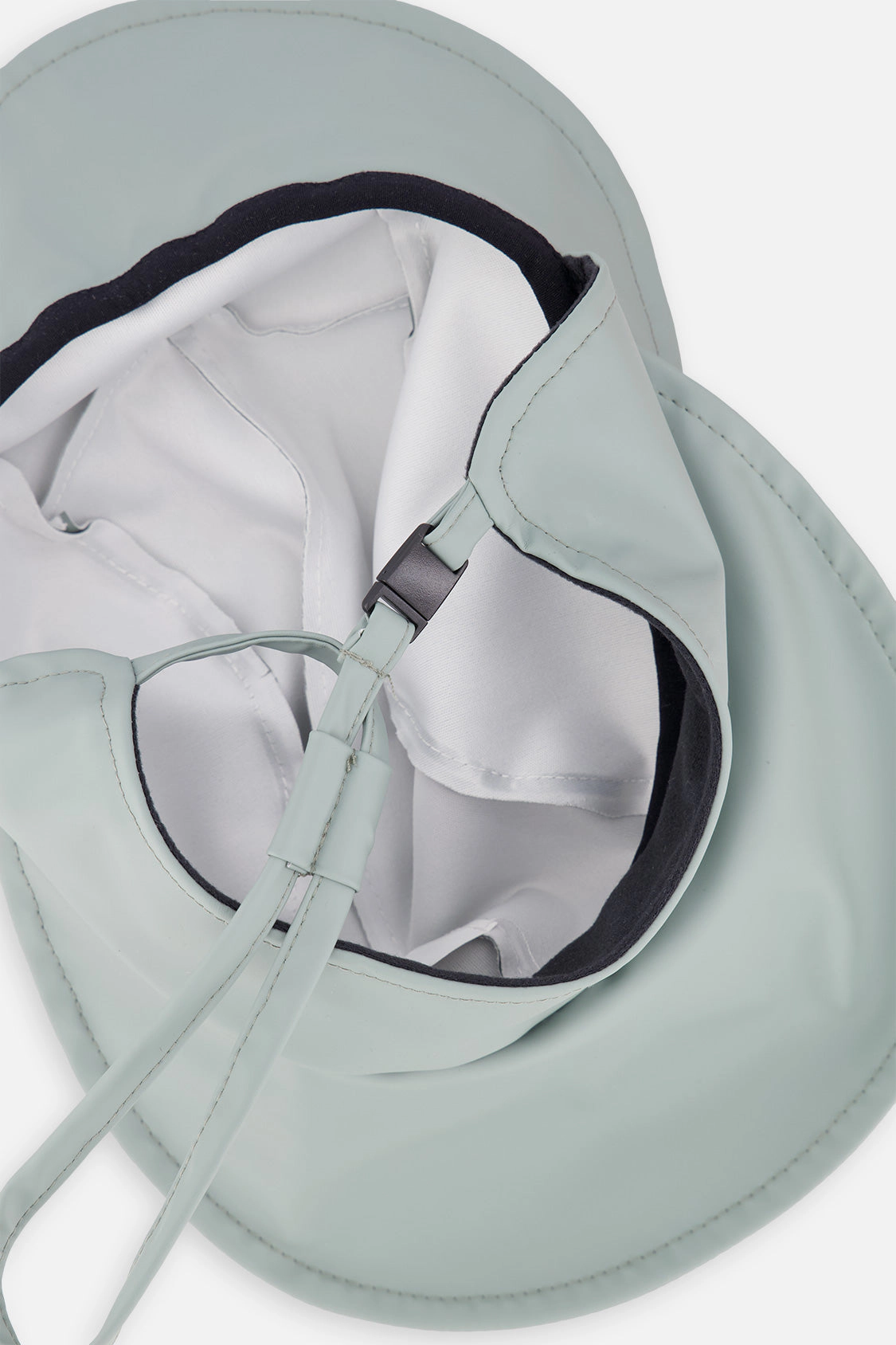 Deux par Deux Unisex Wide-Brim Rain Hat with Ear and Neck Flaps