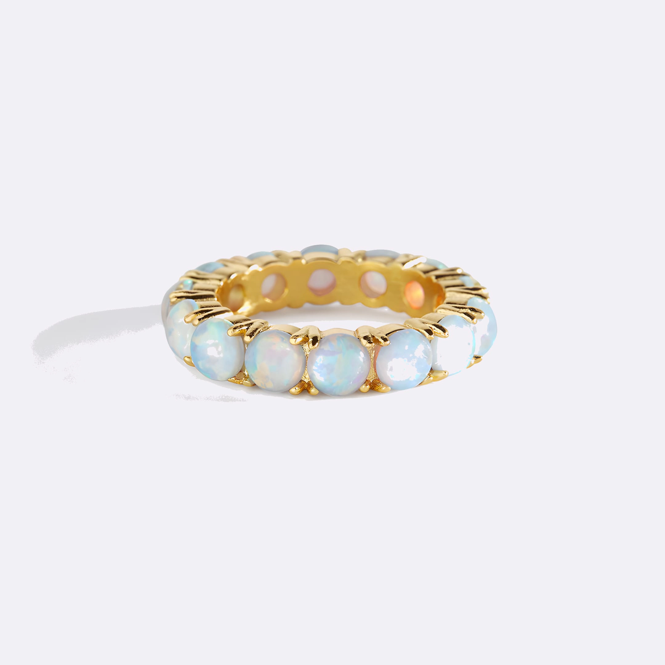 Mint & Lily Women's Blue Opal Eternity Ring