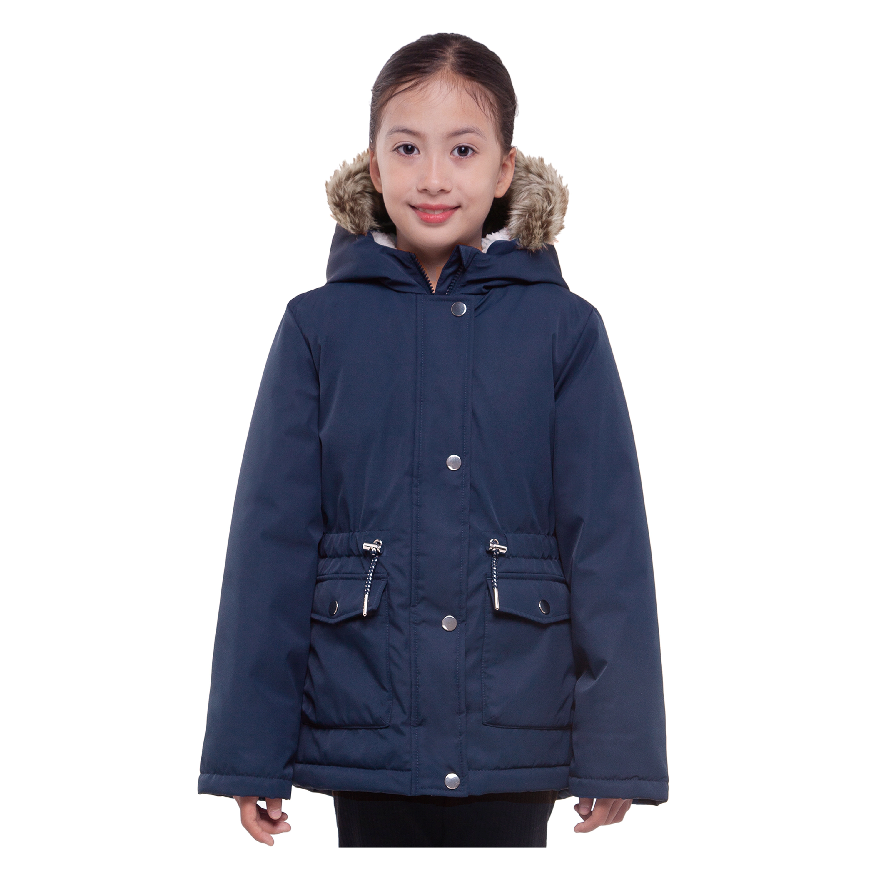 Rokka&Rolla Little & Big Kid Girls Mid-Length Fleece Lined Parka