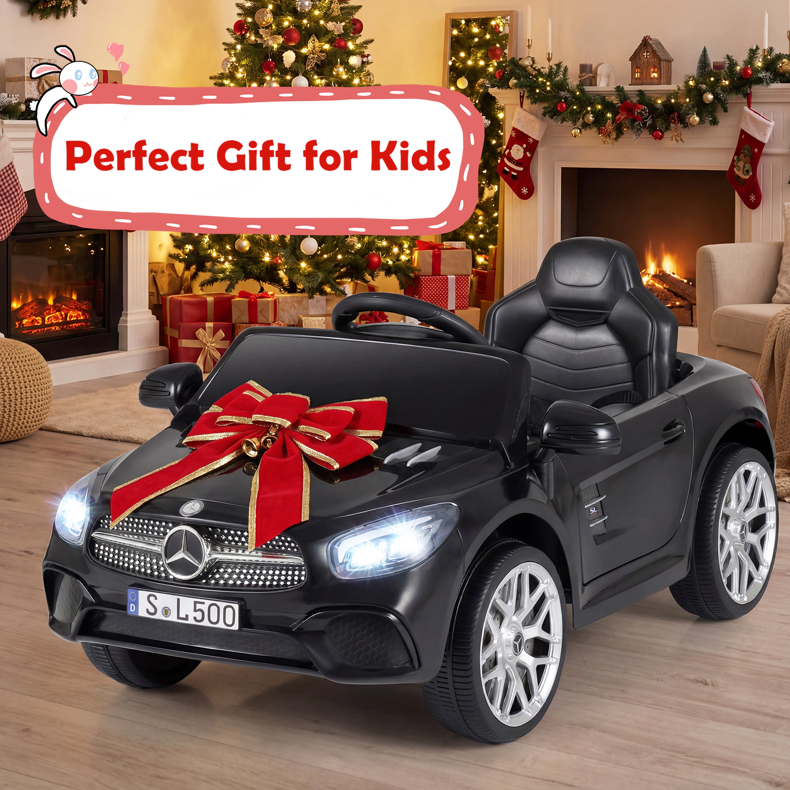 Costway Licensed Mercedes-Benz SL R231 Kids Ride on Car 12V Electric Vehicle with Music