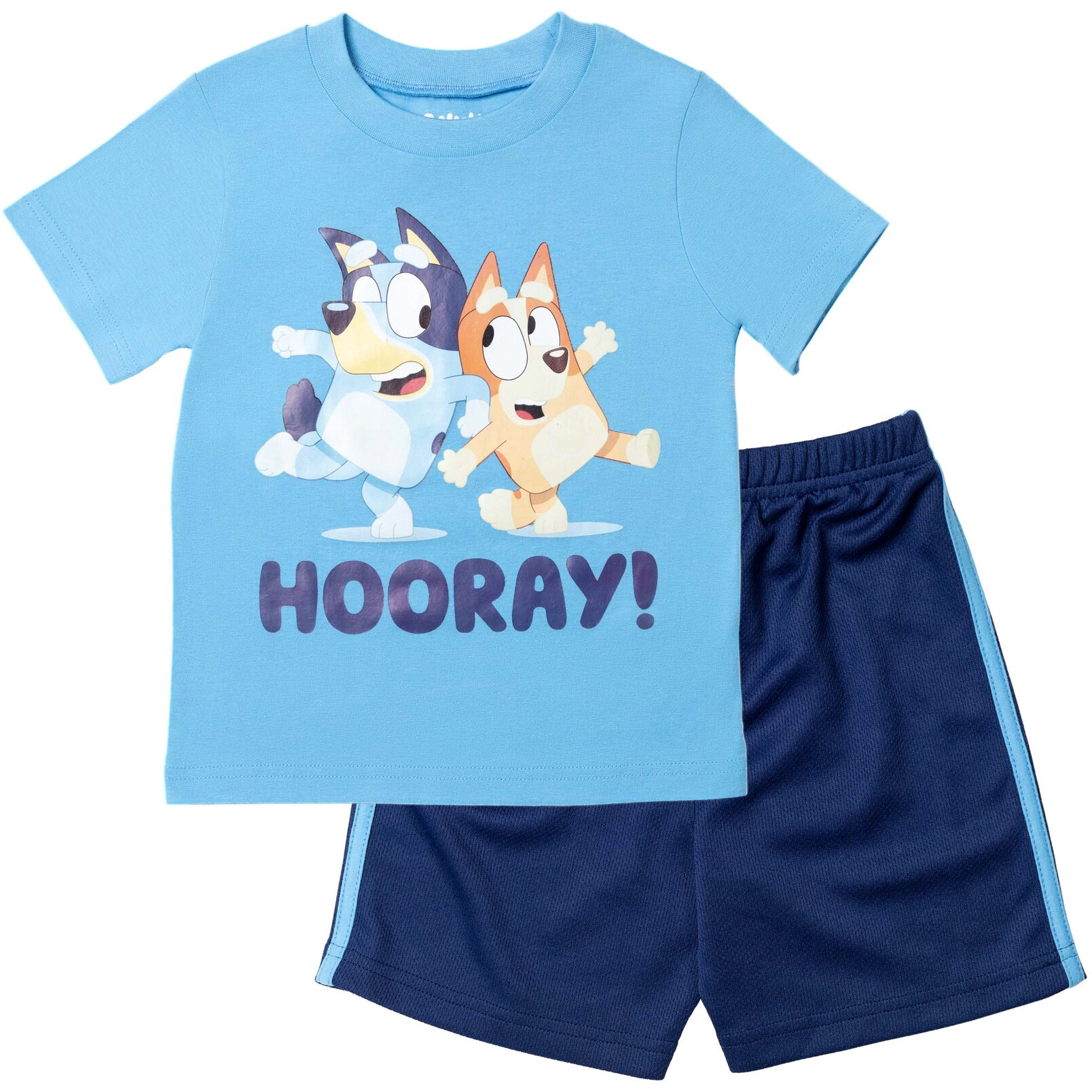 Bluey Boys' Athletic Mesh 2-Piece T-Shirt and Shorts Set