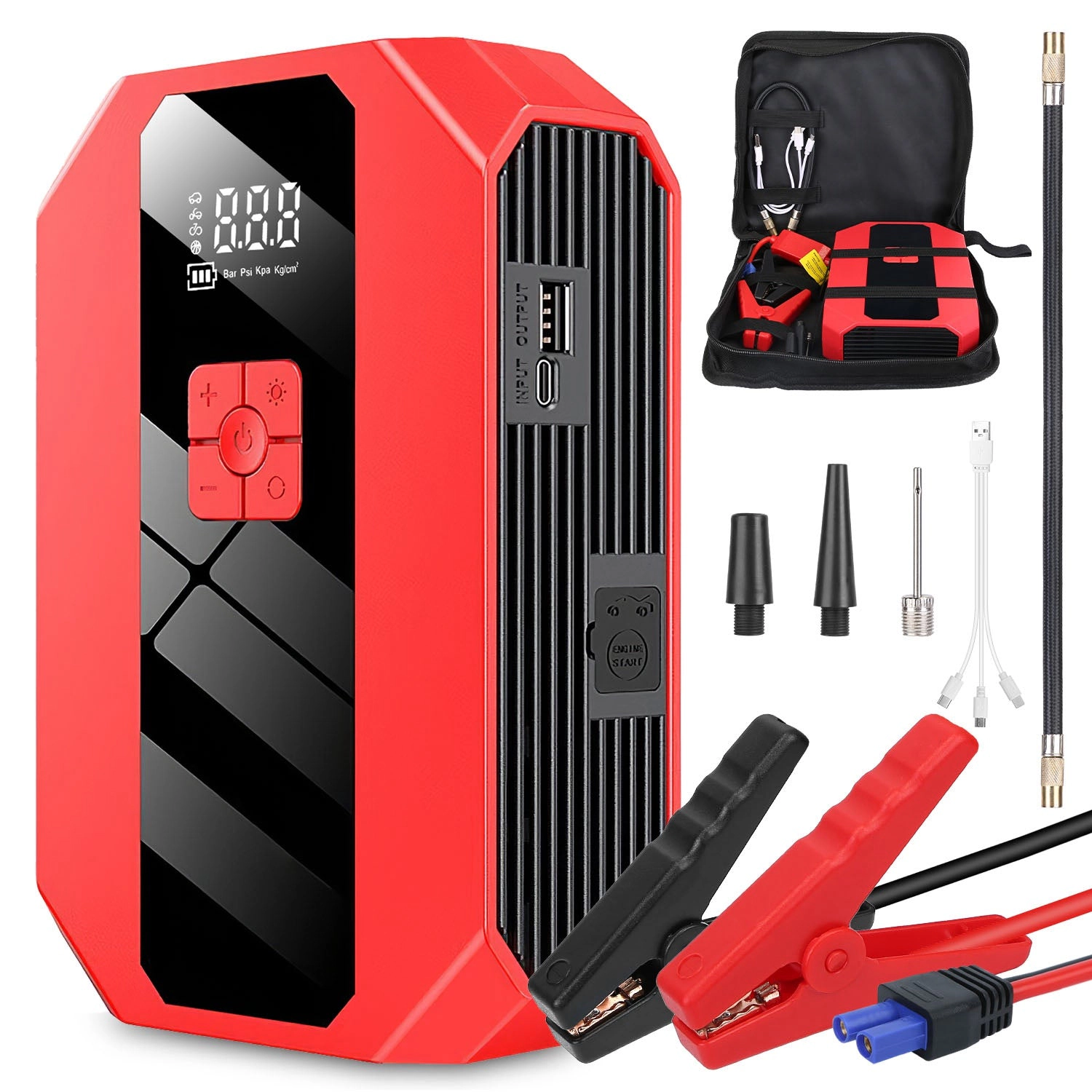 GBruno 1500A Jump Starter With Air Compressor