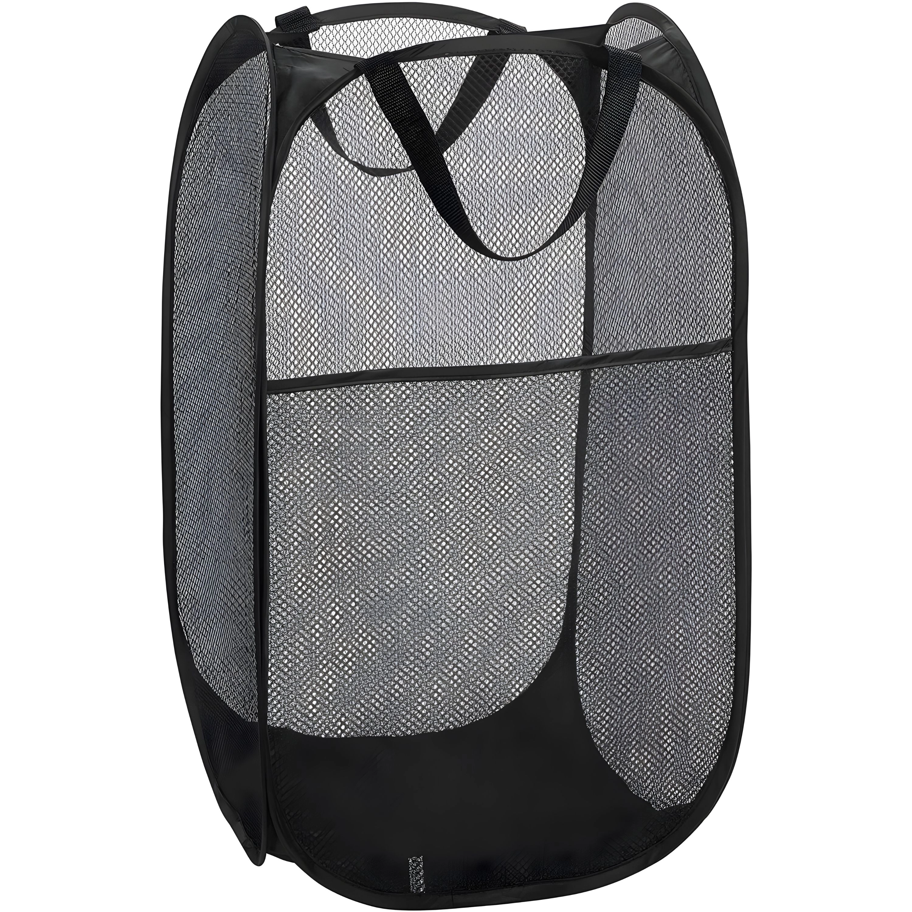 Kitcheniva Black Foldable Mesh Laundry Hamper