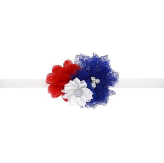 Laurenza's Baby Girls Gem Patriotic Headband