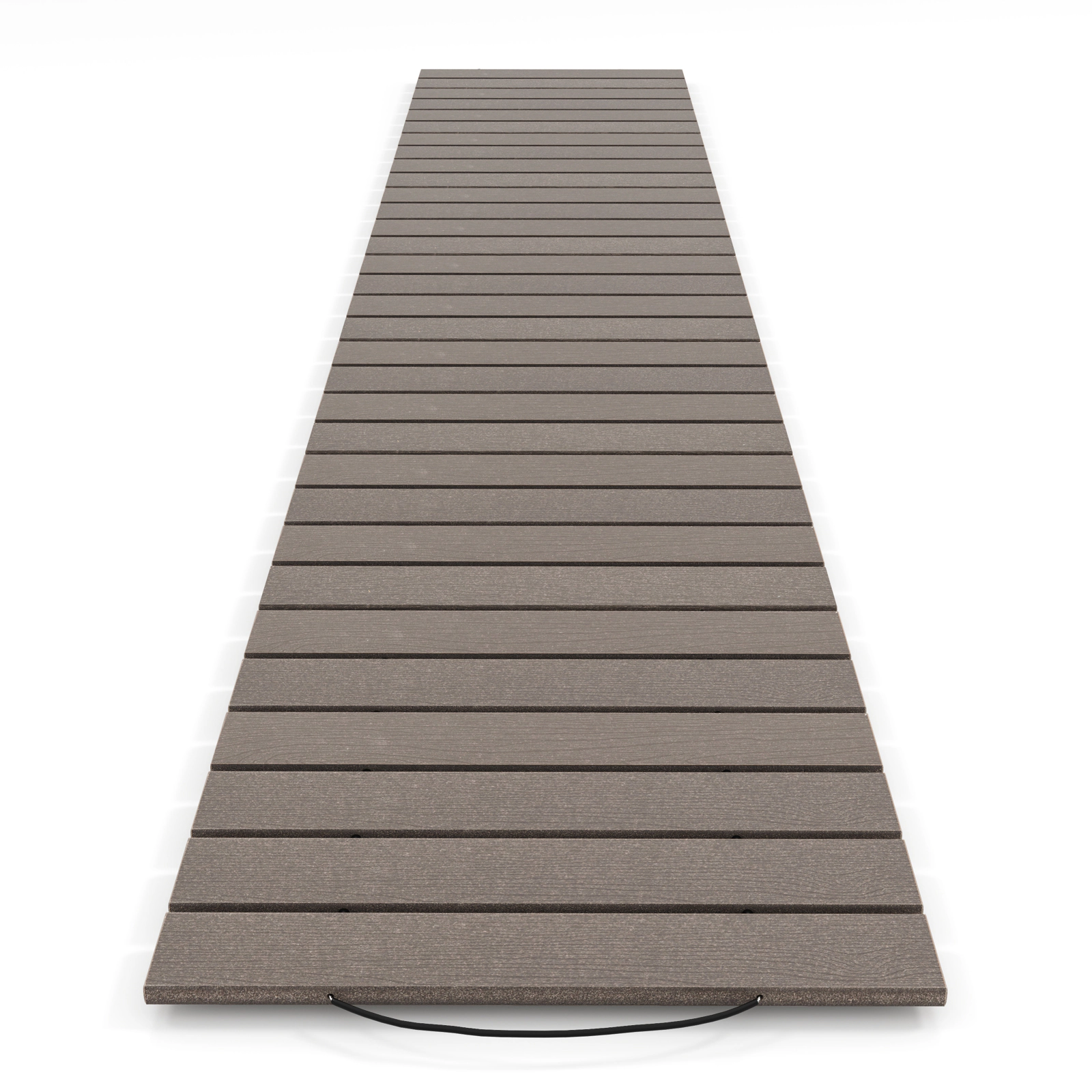 SUGIFT 8-Ft Gray HDPE Roll Up Garden Pathway with 32 Slats and Metal Wire Connection 95-in W 17-in D 0.5-in H