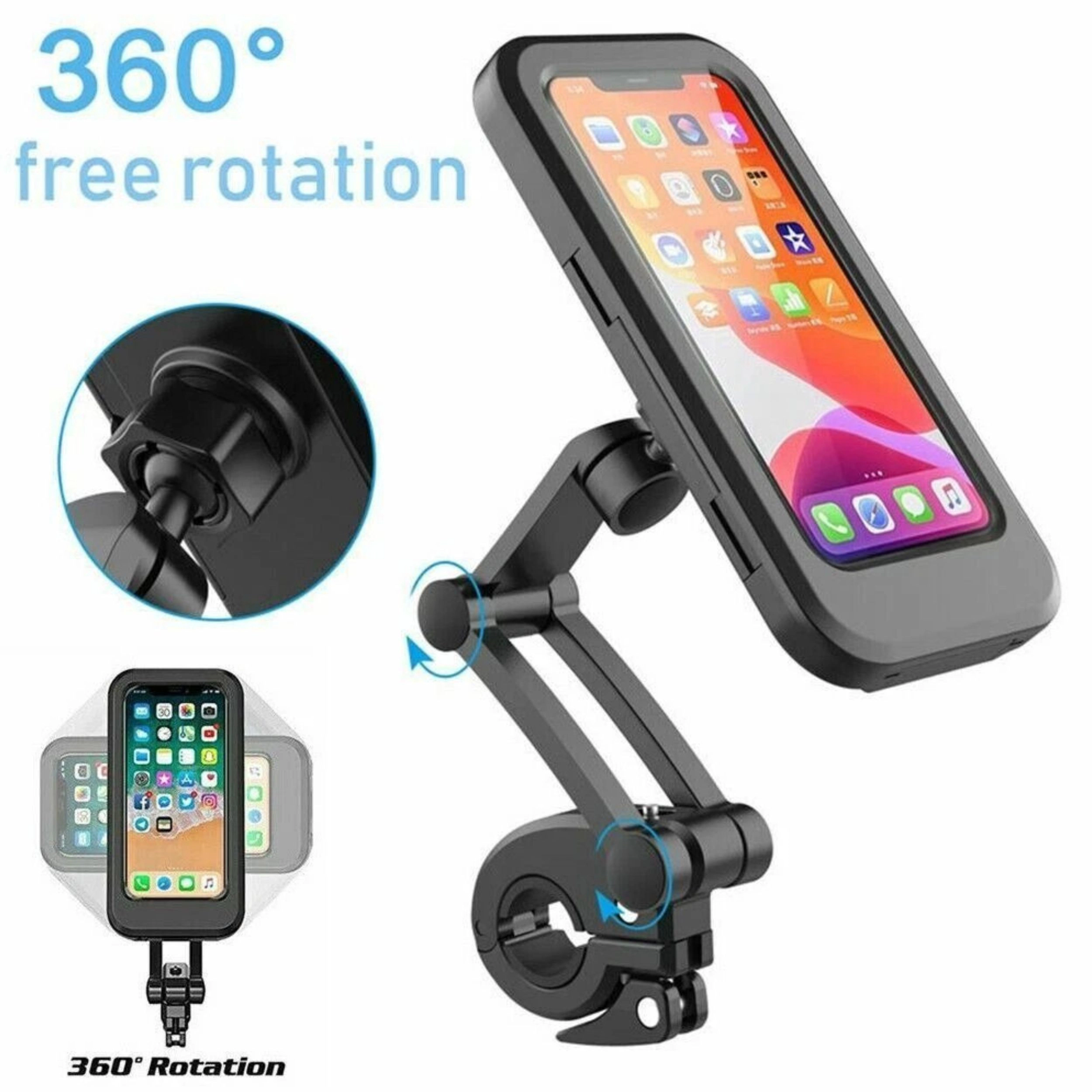 Home Collection Waterproof Motorcycle Bike Handlebar Phone Mount Holder