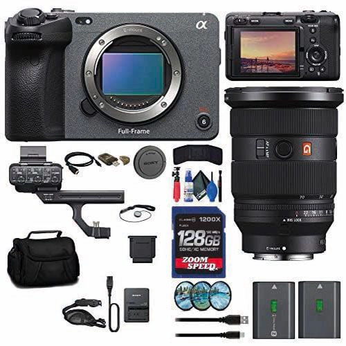 Sony FX3A Full-Frame Cinema Camera (ILME-FX3A) FE 24-70mm Lens + 128GB Card + Filter Kit + Bag + NP-FZ100 Compatible