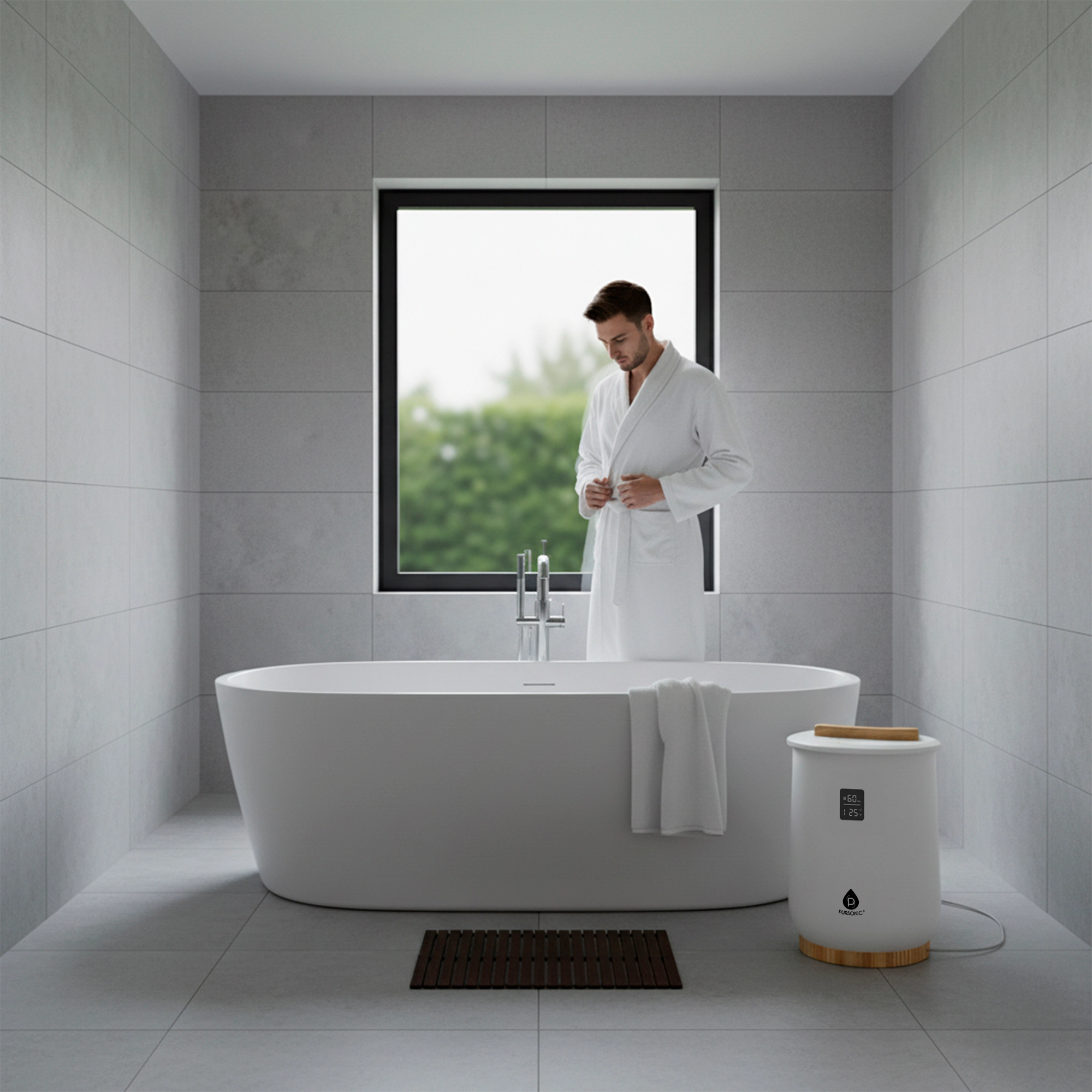 Pursonic Luxury Towel Warmer with One-Touch Digital Control Panel