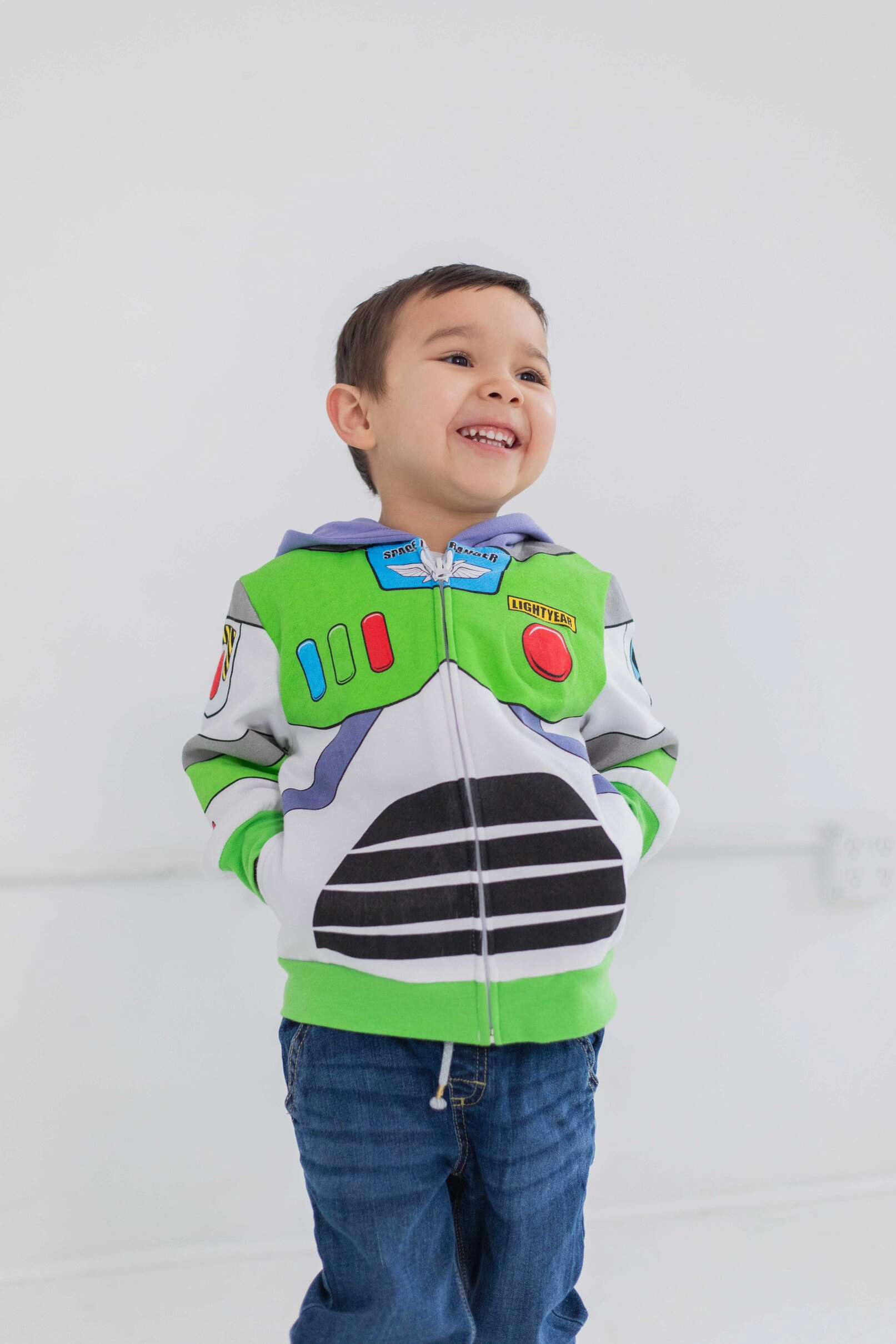 Toy Story Buzz Lightyear Cosplay Fleece Zip-Up Hoodie
