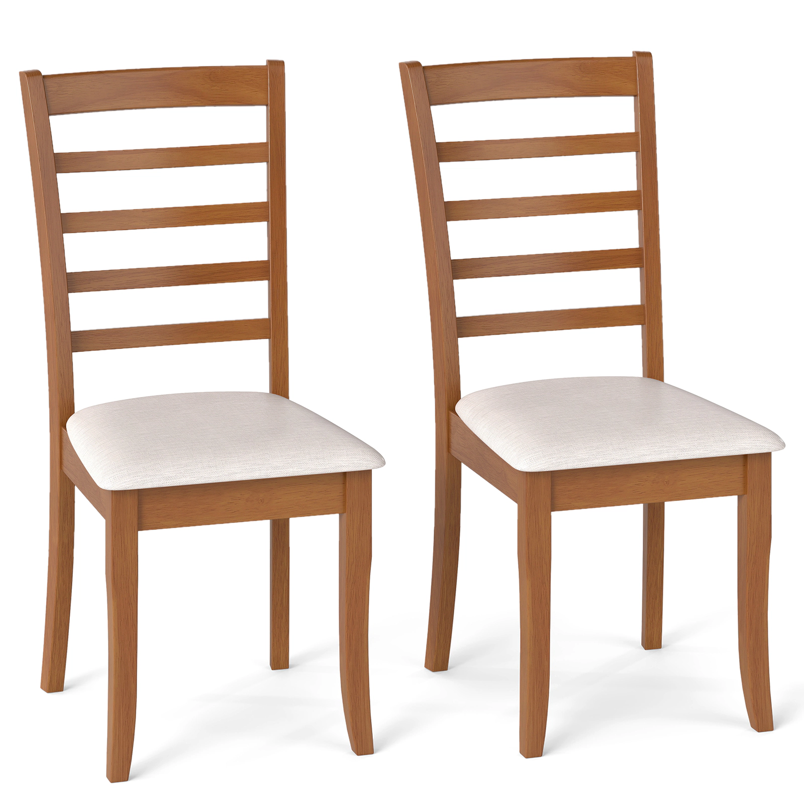 LJG Wooden Dining Chair Set of 2 Modern Upholstered Kitchen Chair