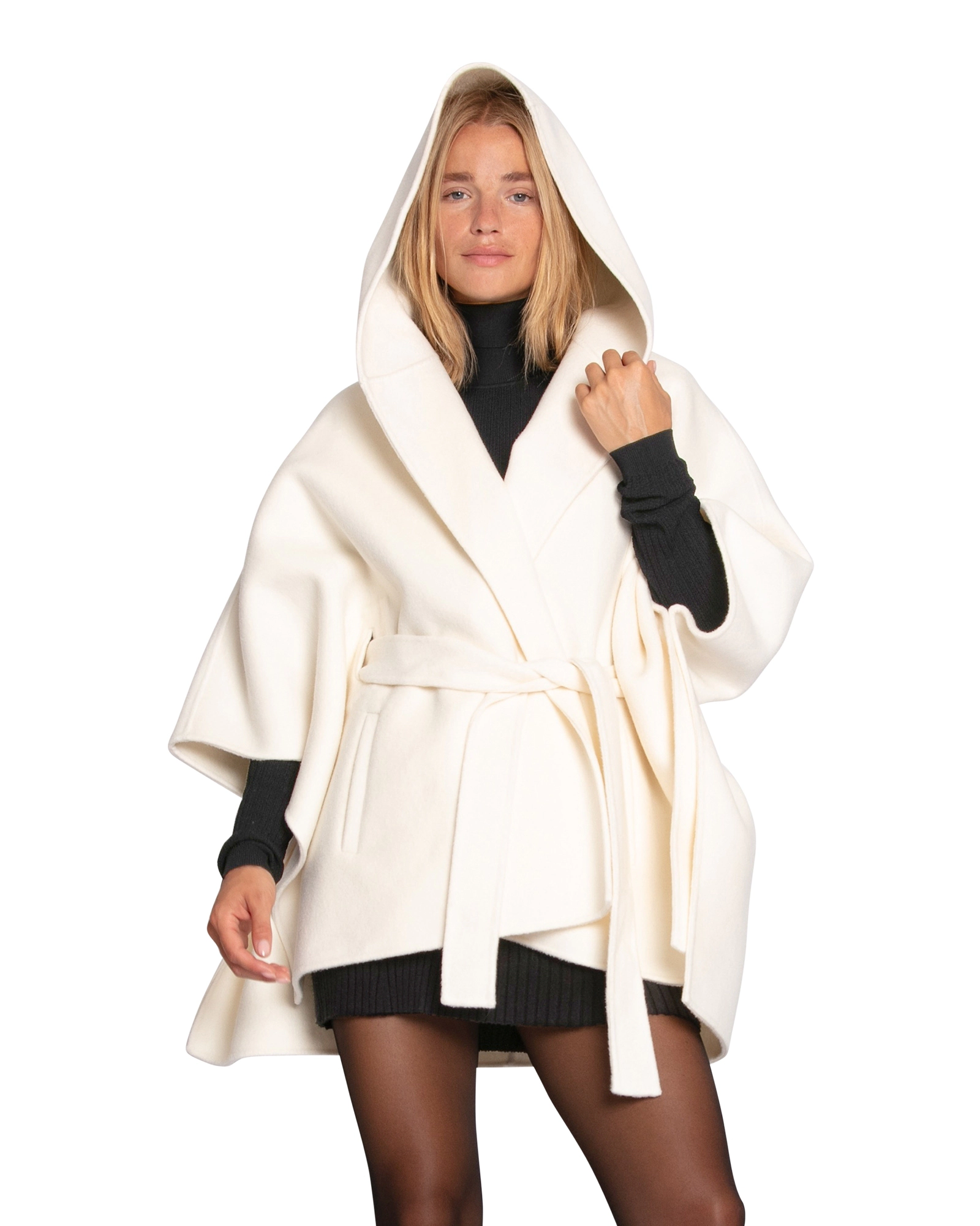 Belle & Bloom Womens Jackson Landing Wool Blend Cape Coat
