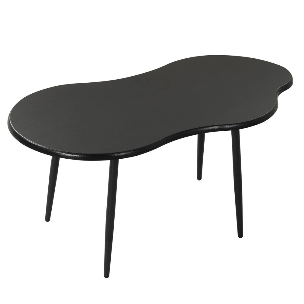 Hivvago Cloud Shape Coffee Table 39.5 Inch Irregular Center With Metal Frame