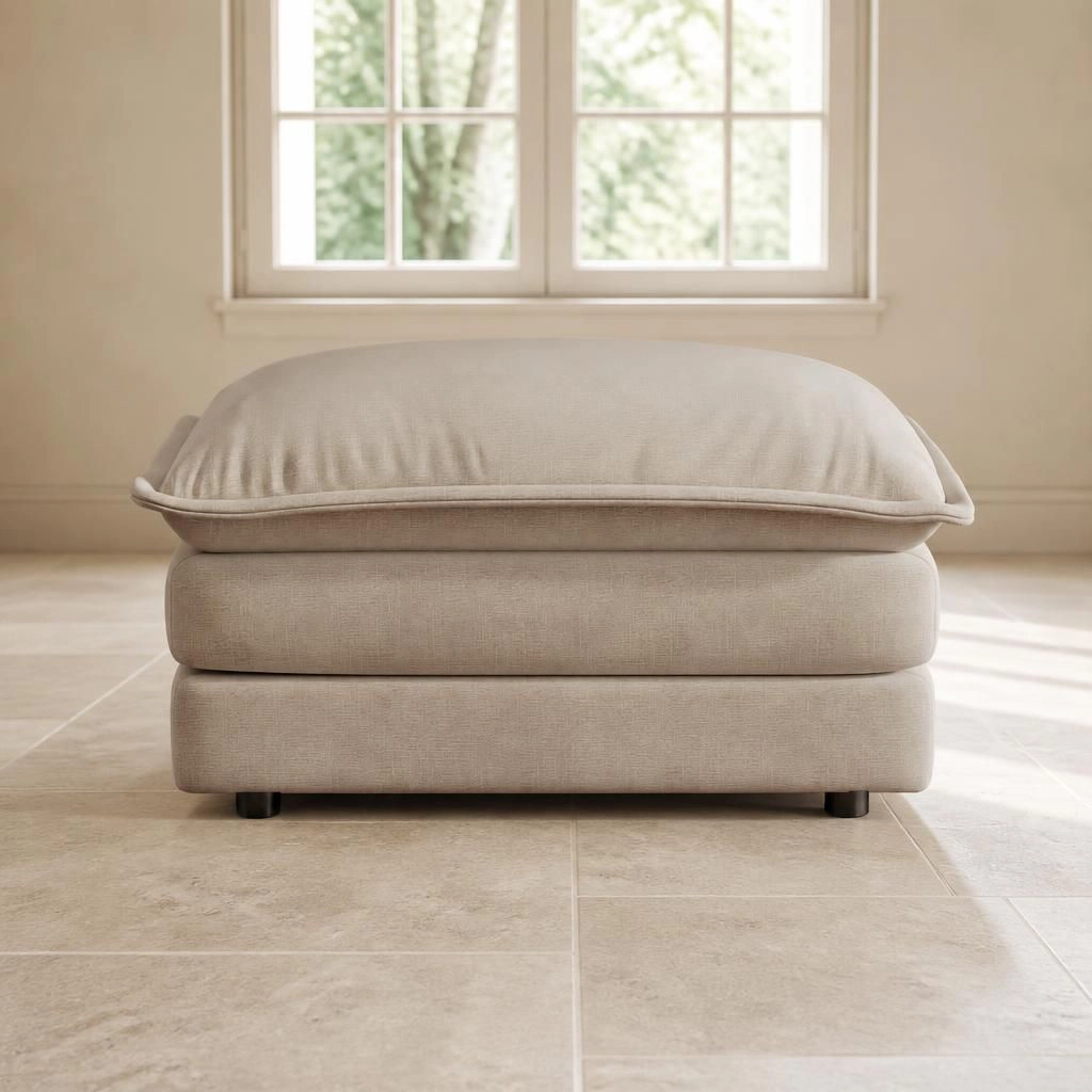 GOODSILO Soft Upholstered Chenille Rectangular Ottoman