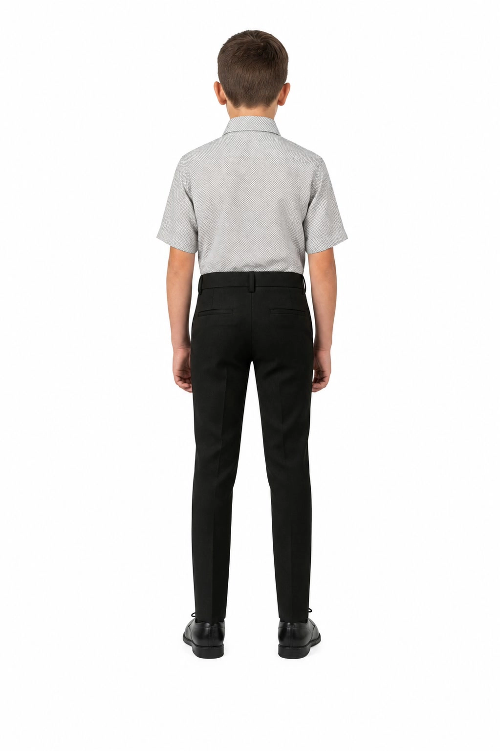 Elie Balleh Boys Slim Fit Micro Houndstooth Shirt