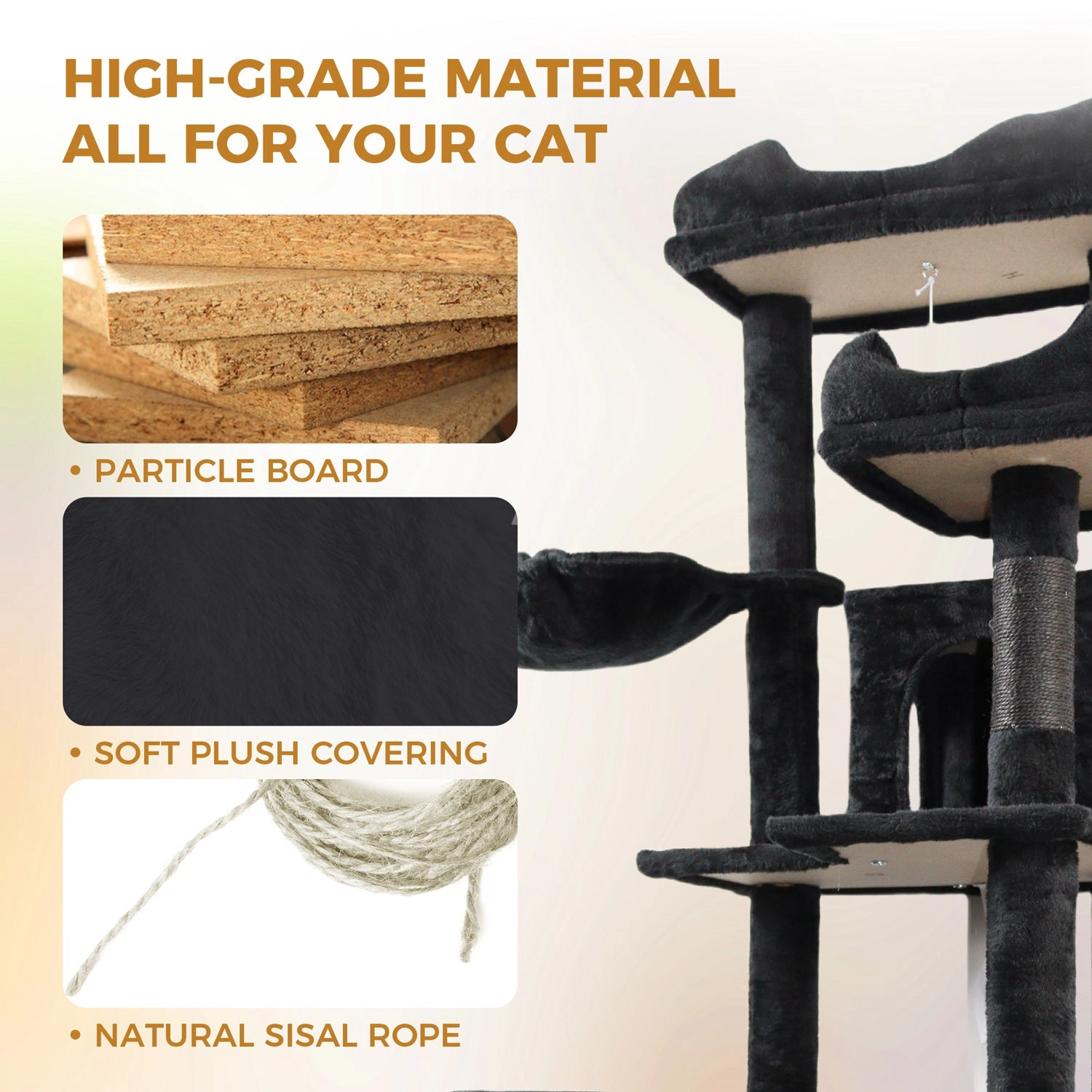 GBruno 68in Multi-Level Cat Tree Tower