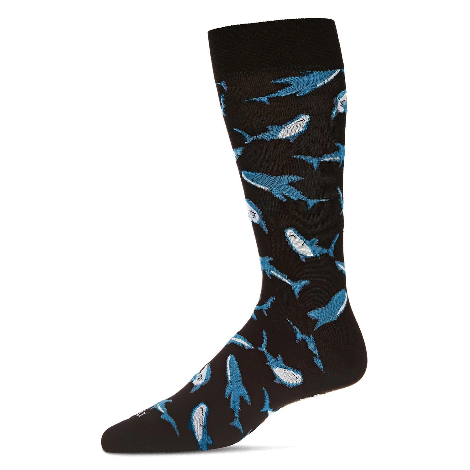 MeMoi Men's Shark Attack Bamboo Crew Socks