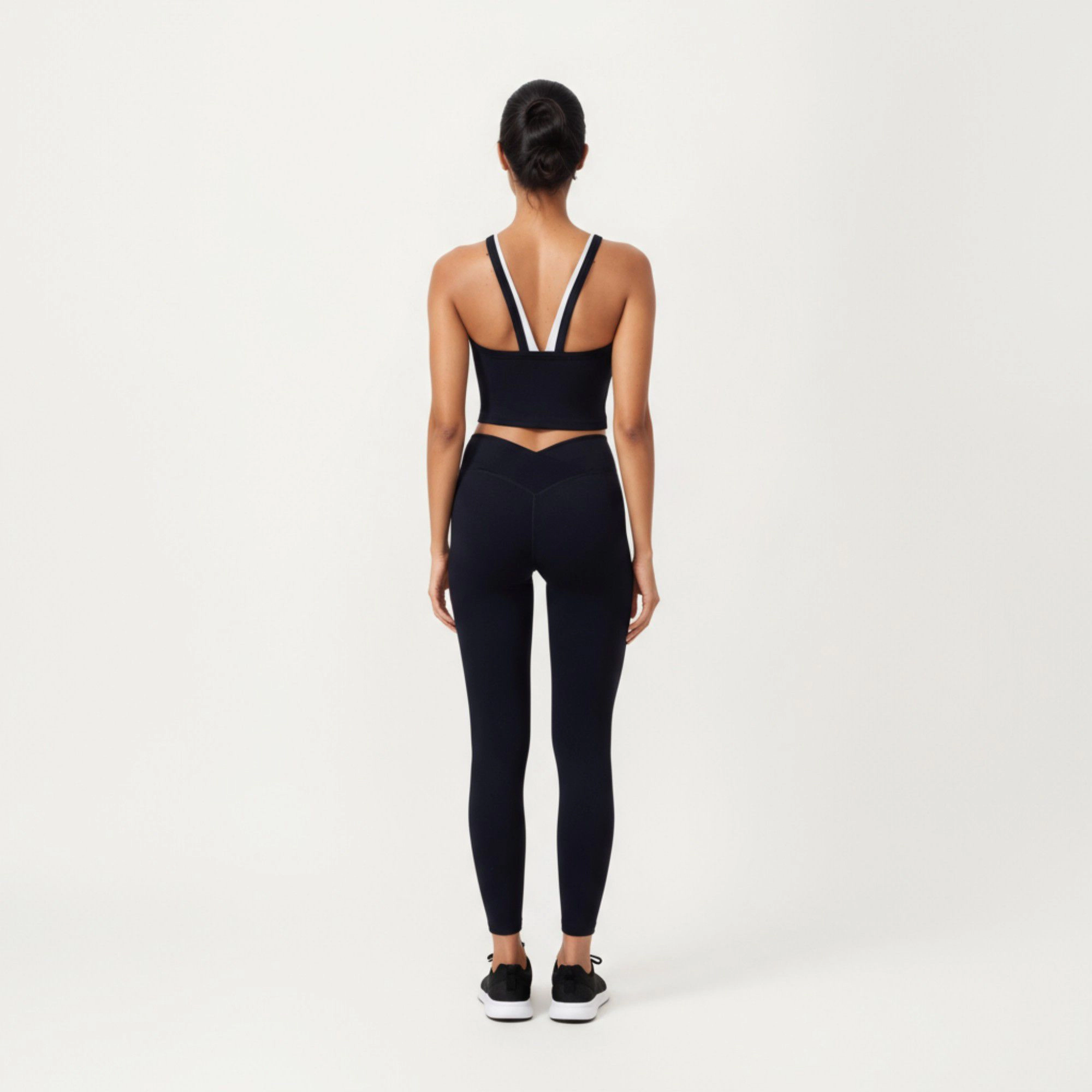Anna-Kaci Women's V-Neck Cropped Active Tank Top with Double Shoulder Straps