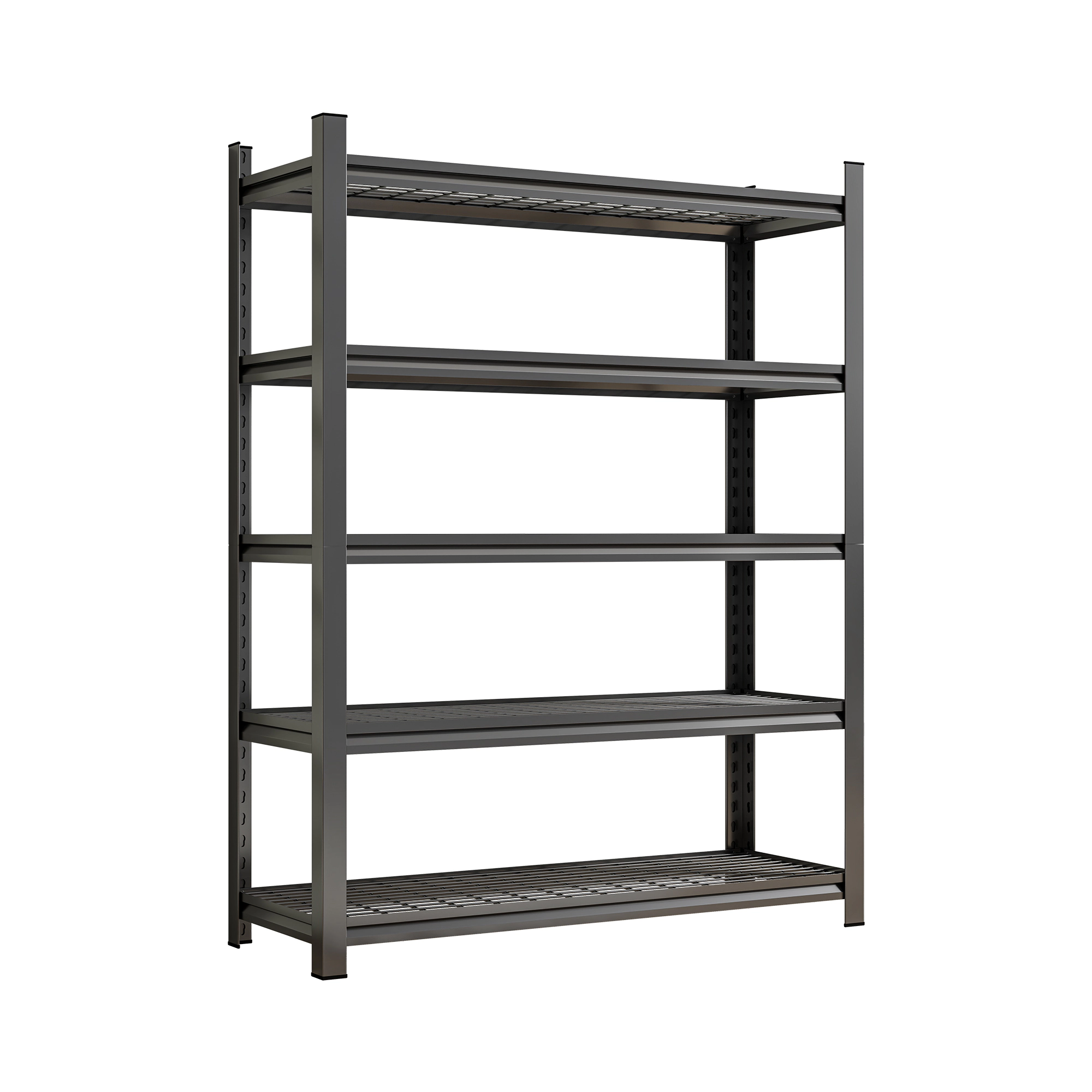 Flynama Black 5-Tier Adjustable Metal Garage Shelf 2500 LBS Capacity Requires Assembly
