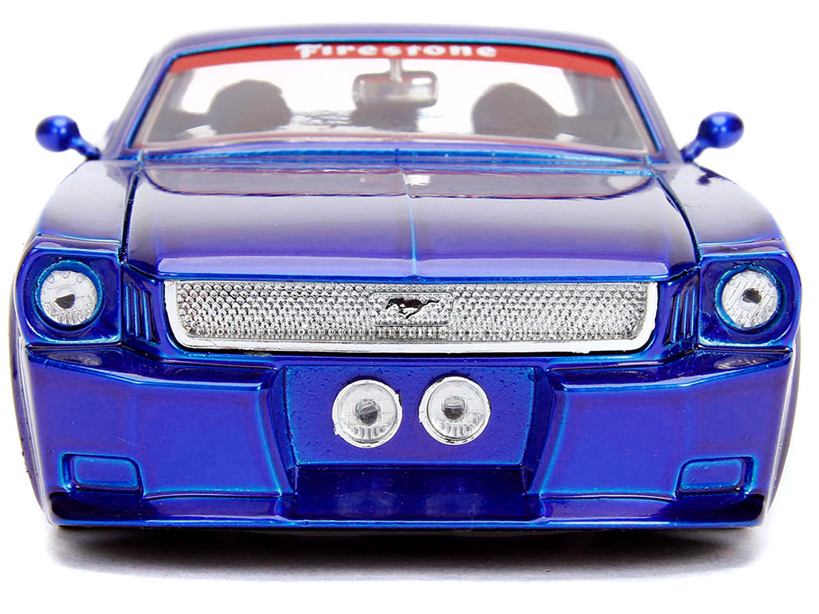 Jada 1965 Ford Mustang #5 "L. John's Racing" Candy Blue with Flame Graphics "Bigtime Muscle" Series 1/24