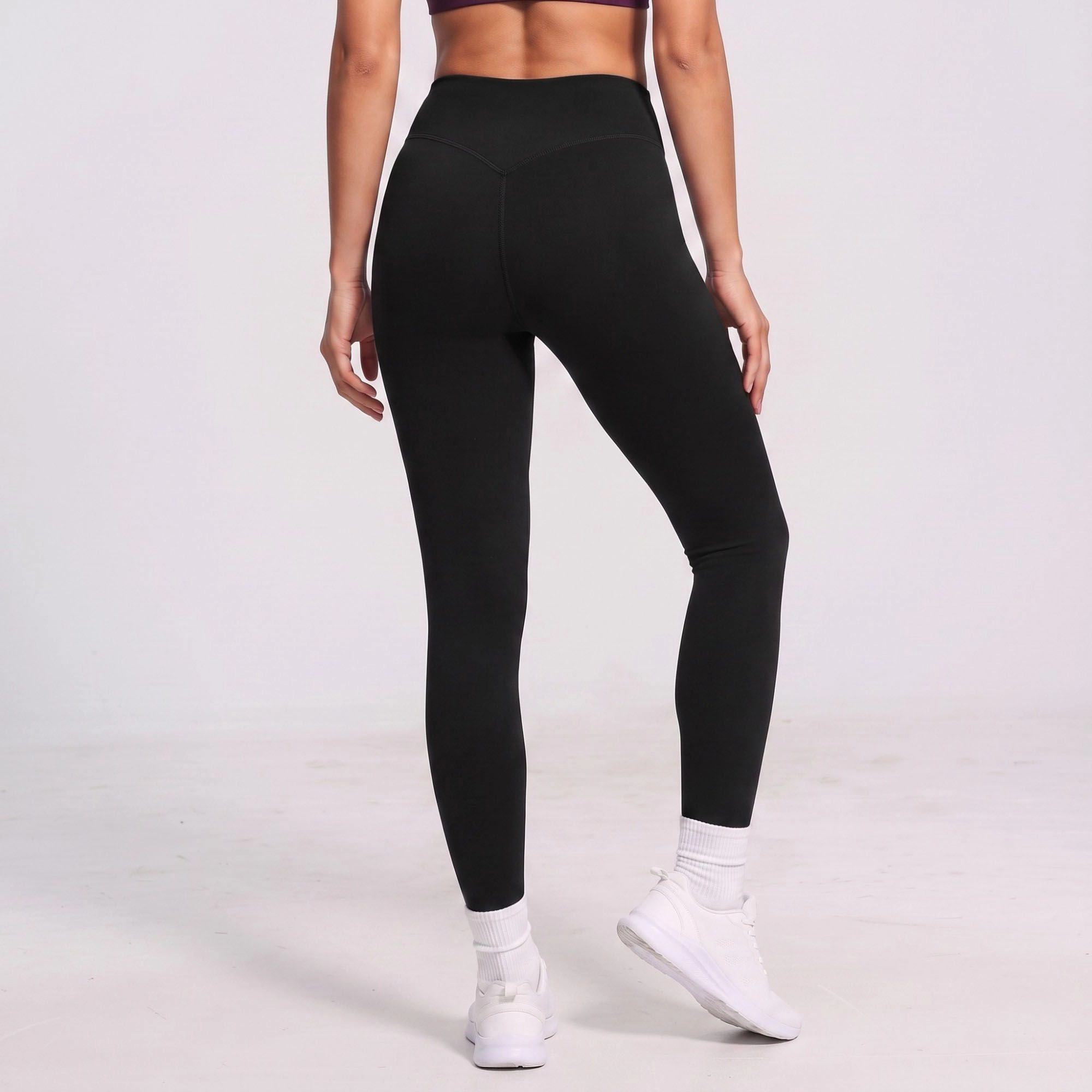 Anna-Kaci Women's High-Waist Full-Length Leggings with Contour Seams Fitted Yoga Pants