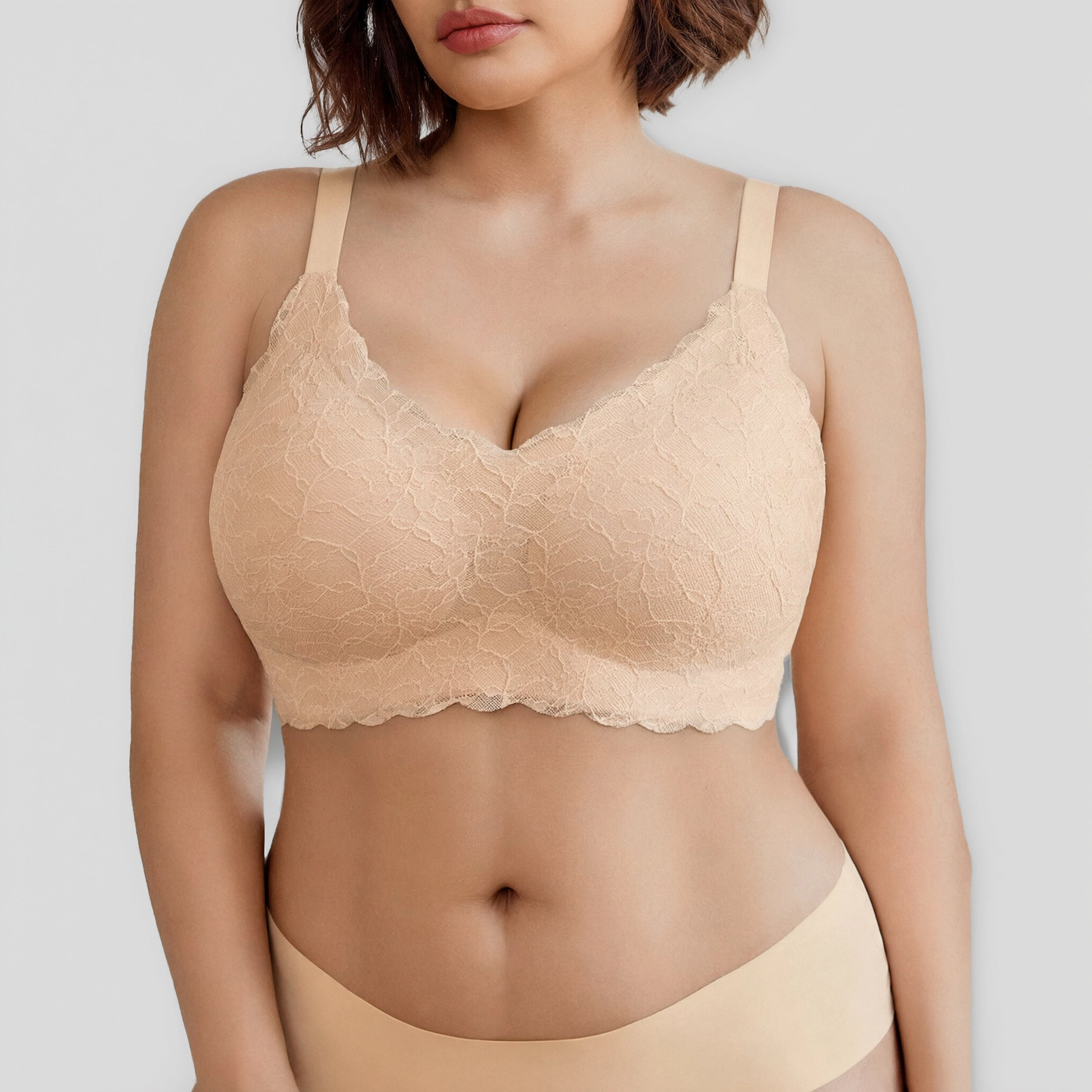 Avidlove Women's Seamless Wireless Full Coverage Lace Bra