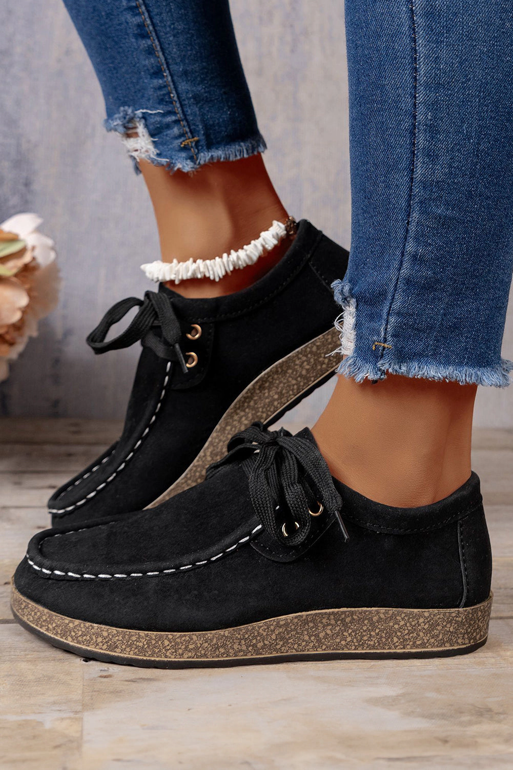 Threaded Pear Women's Quinn Cut Out Suede Ankle Boots