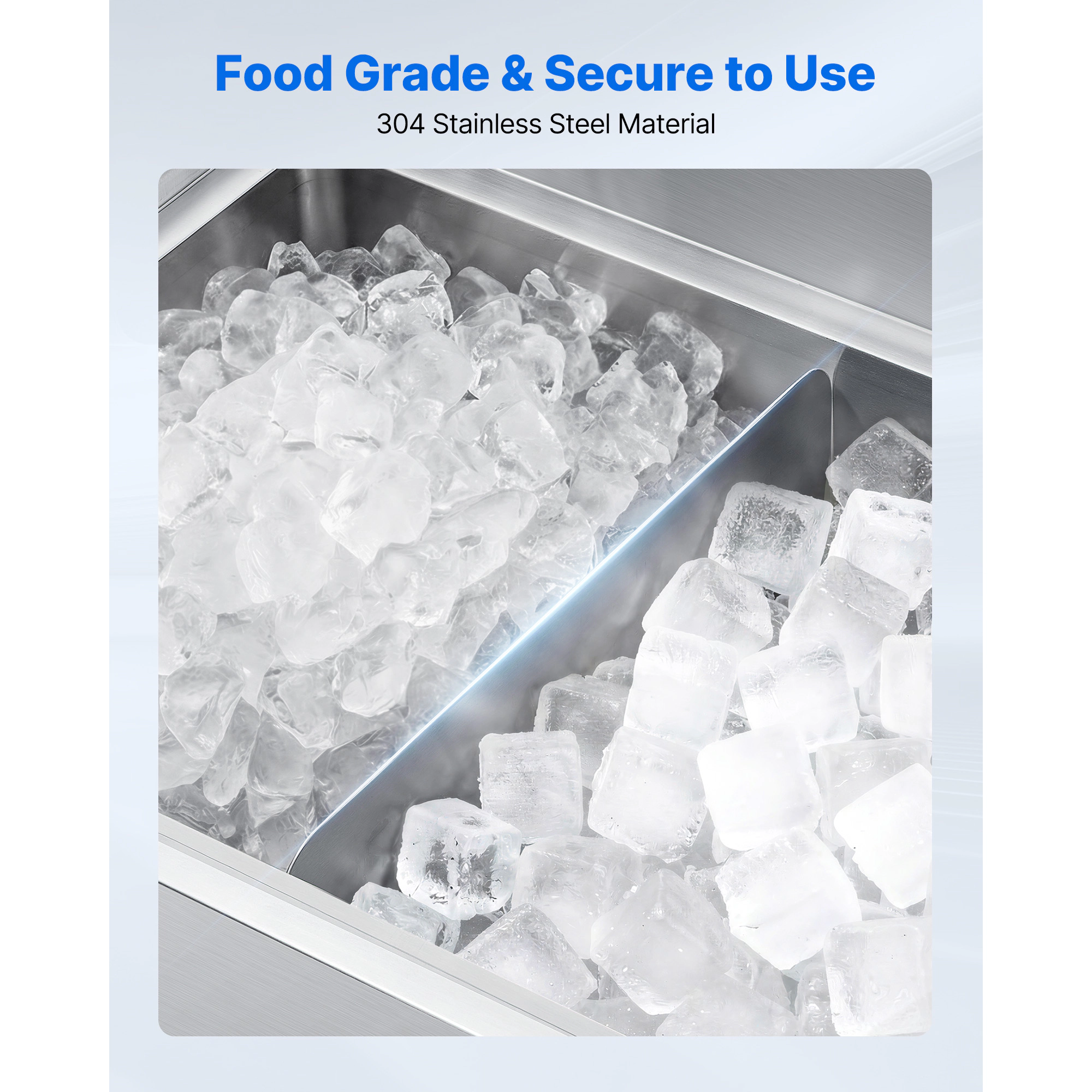 HONGGE Stainless Steel Ice Bin Divider Partition, Fits 24 Inch Bar Ice Bins, Food Grade 304, Commercial Use