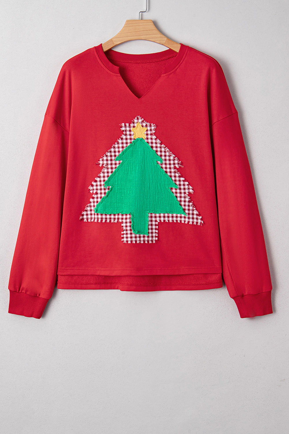 Threaded Pear Women's Taraette Patched Drop Shoulder Sweatshirt