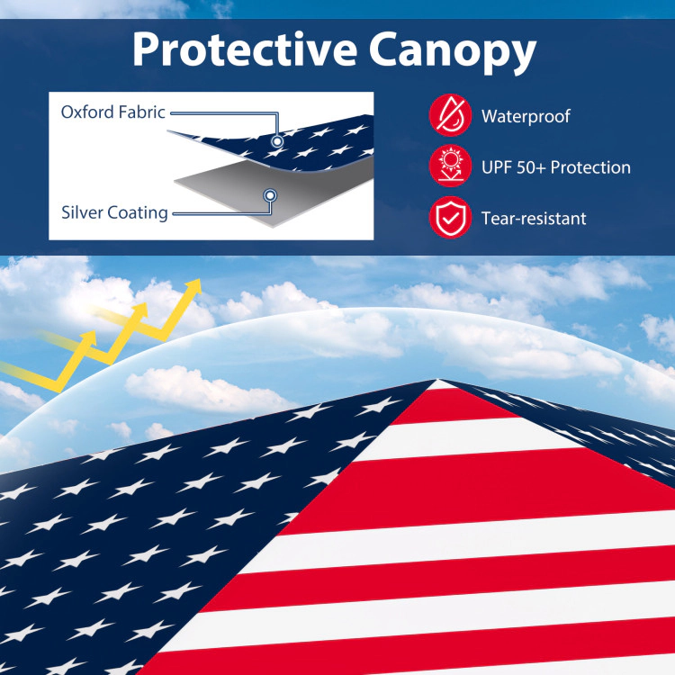 Hivvago 6.6 x Feet Outdoor Pop-up Canopy Tent with UPF 50+ Sun Protection
