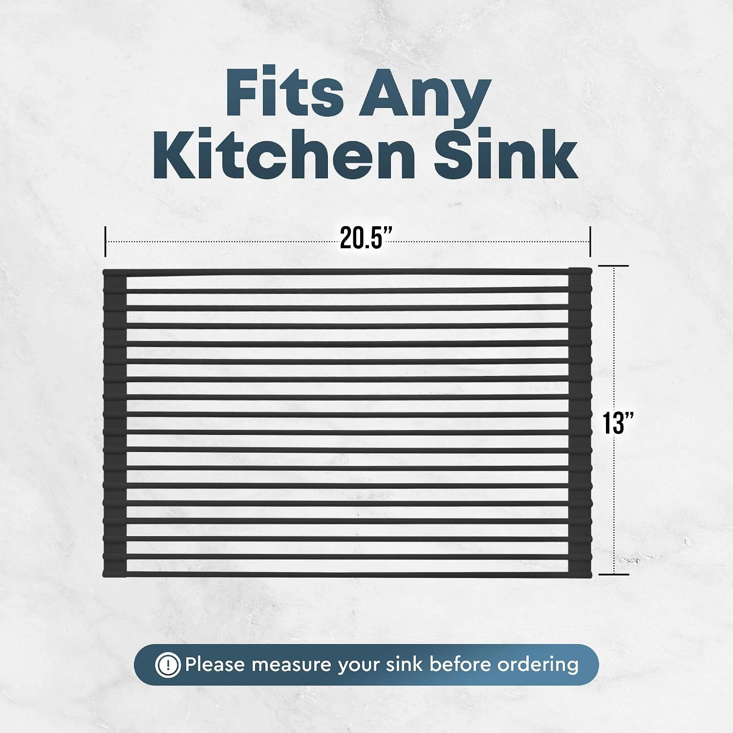 Zulay Kitchen Large Roll Up Dish Drying Rack & Trivet (20.5 inches x 13 inches)