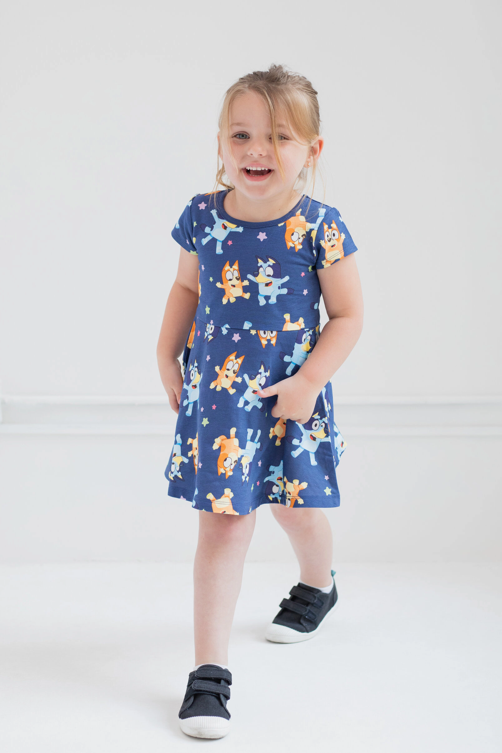 Bluey Girls' 2-Piece Skater Dress and Scrunchie Set