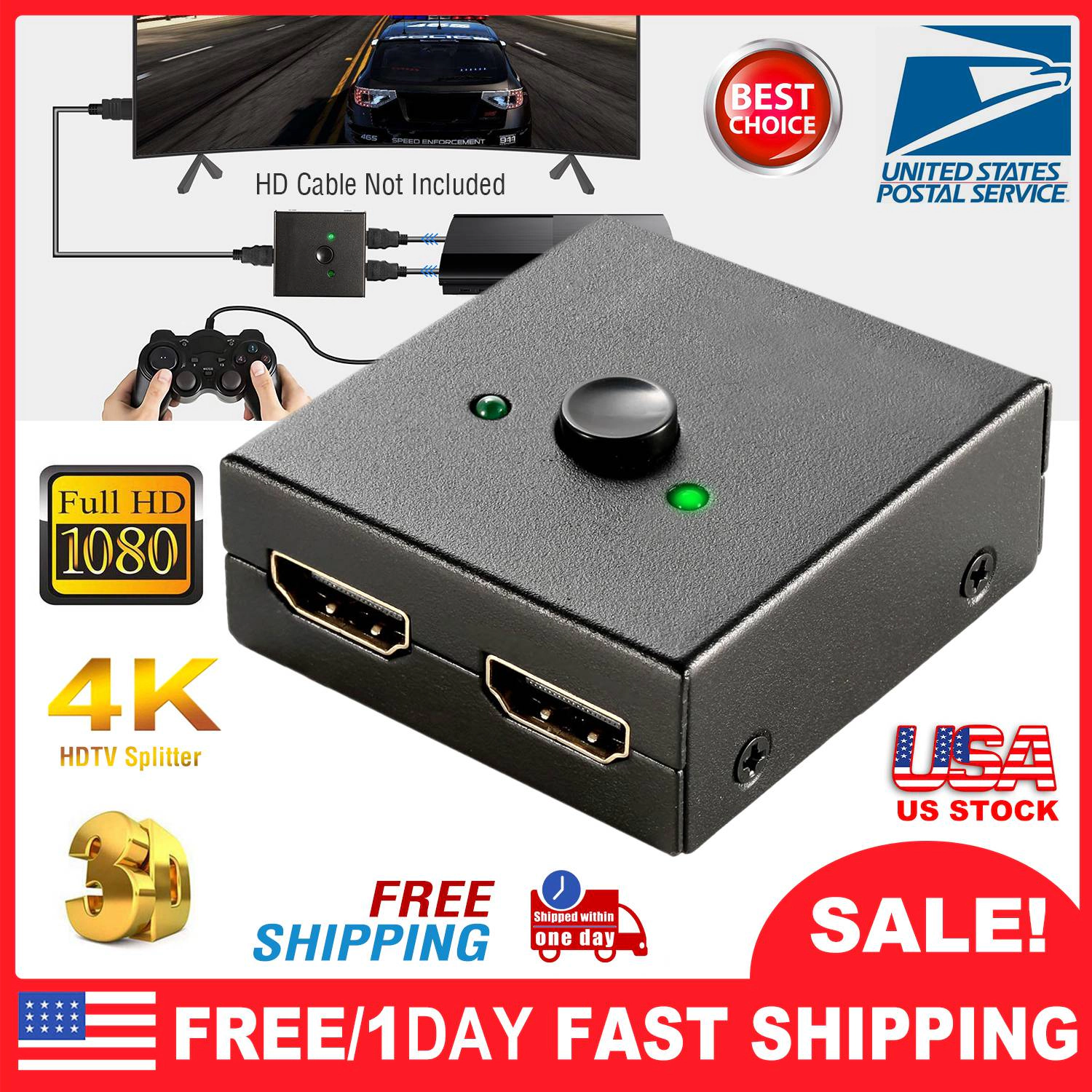 GBruno 4K Bi-Directional HDMI Switch Adapter Hub