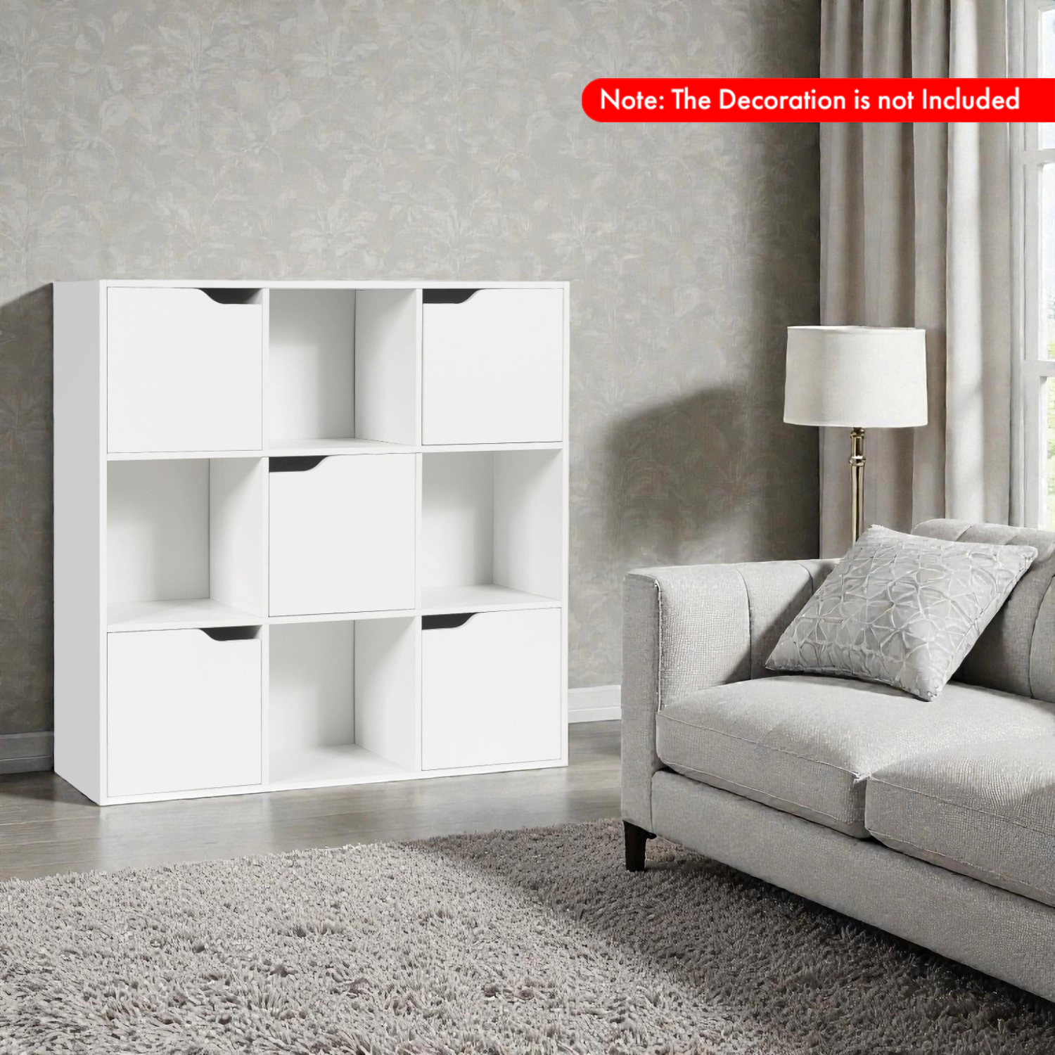 Hivvago 9-Cube Modular Bookcase Organizer with Open Display Design