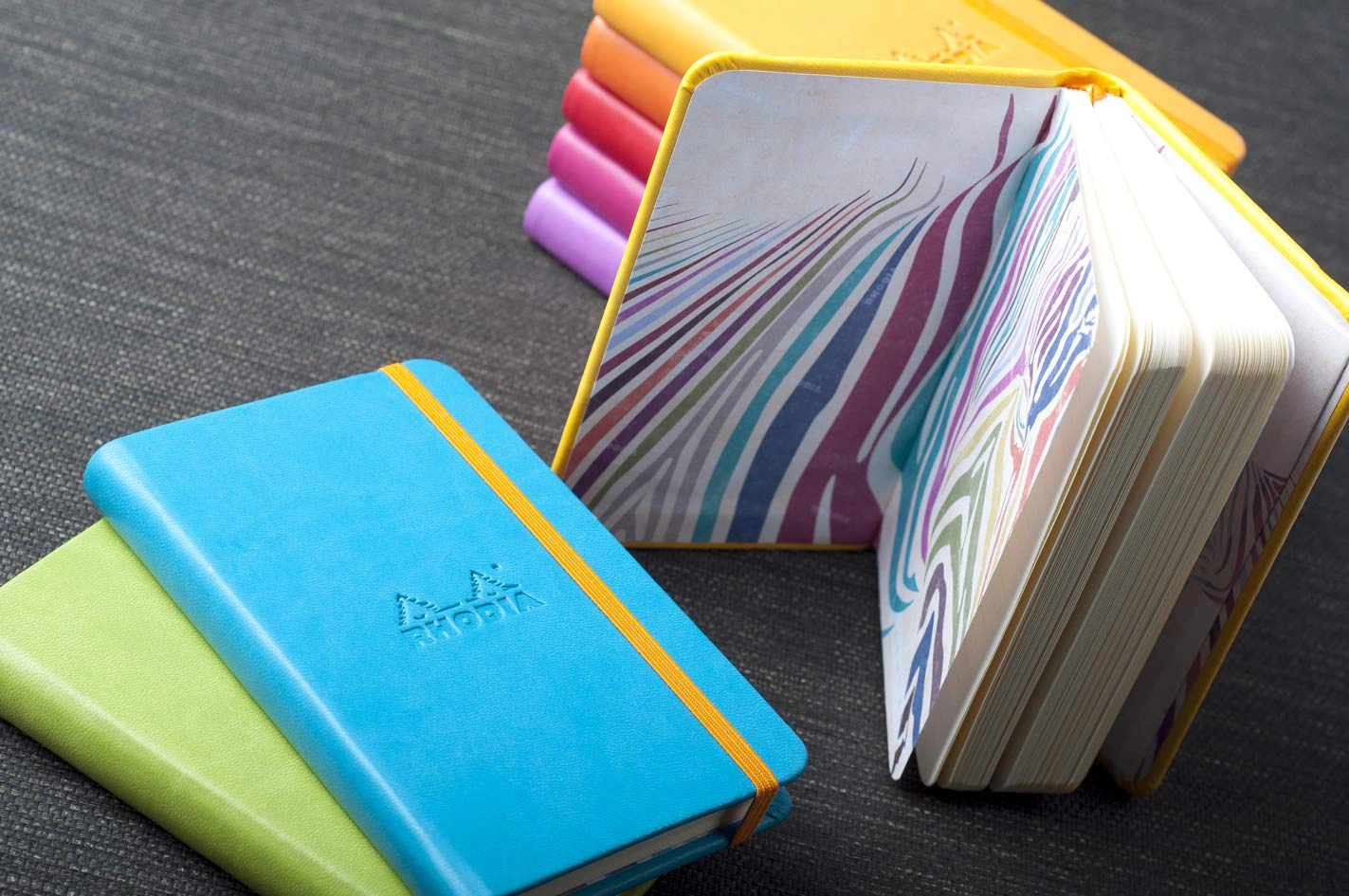 Rhodia Rhodiarama Softcover Notebook - Lined 160 Pages - 9.75 x 7.5 in - Poppy