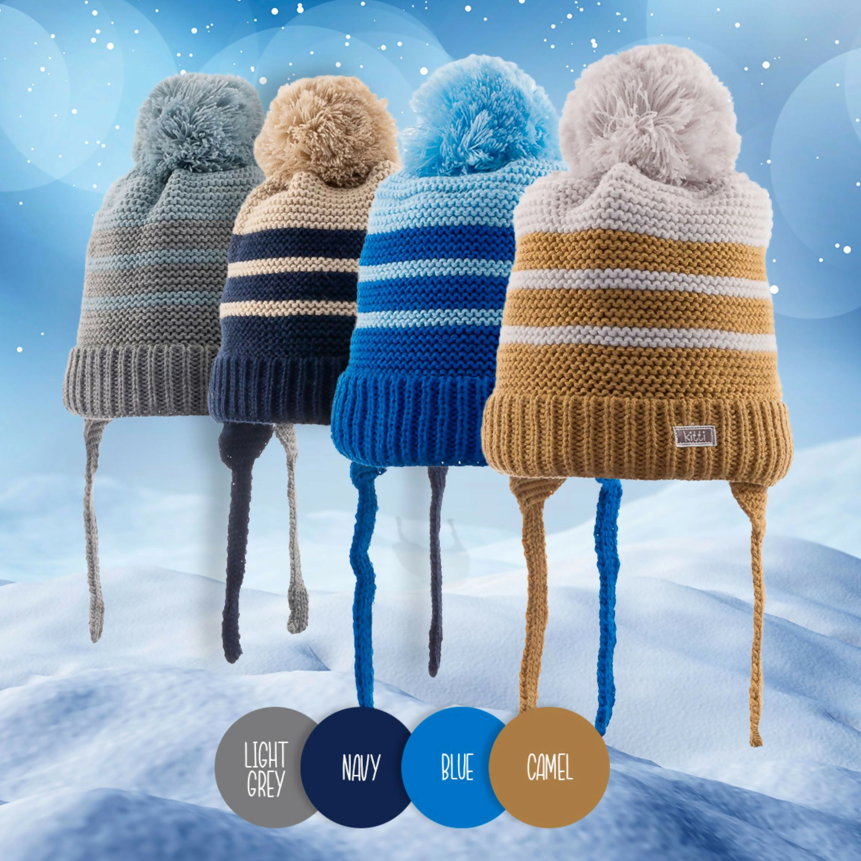 Wear Sierra Infant Boys' Knitted Winter Beanie With Earflaps