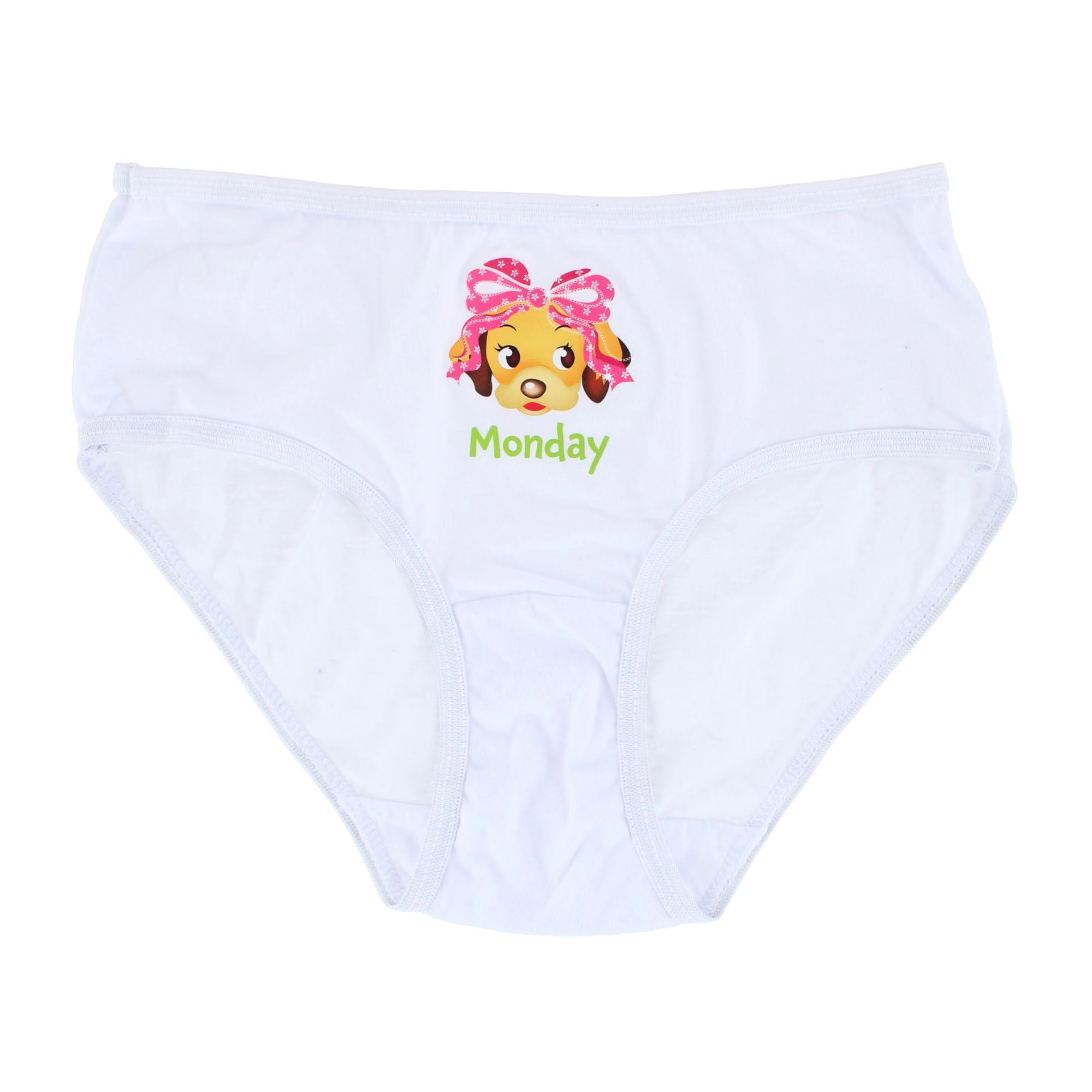 Mamia Girl's Cotton Animal Days of the Week Bikini Panty (6 Pack)