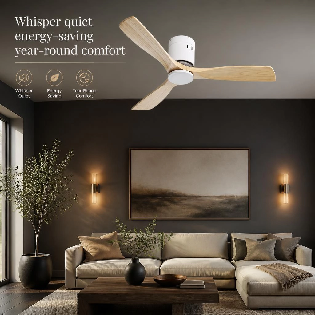 ELEMENT ACE 52 Inch Modern Low Profile Ceiling Fan