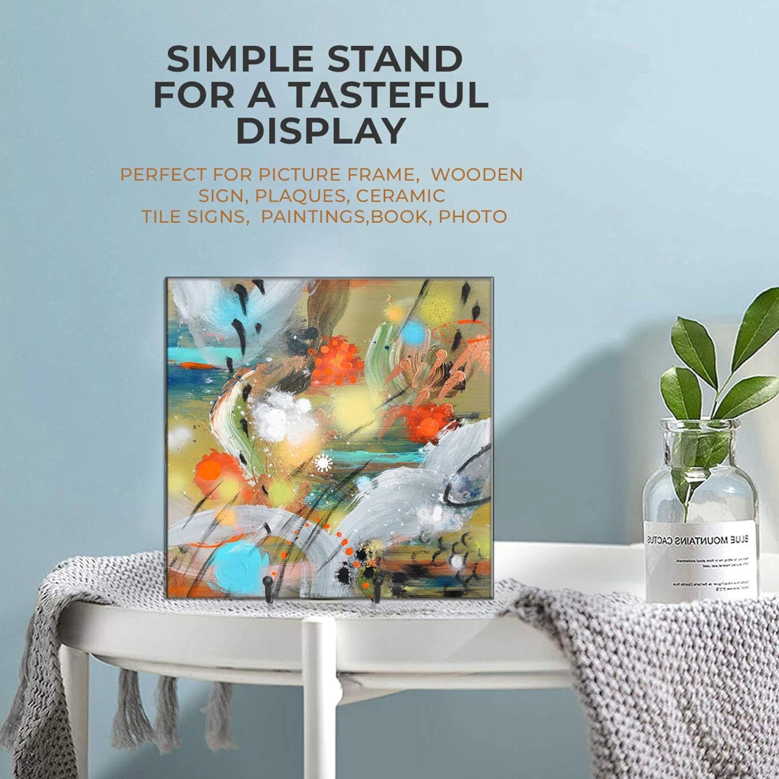 Stock Preferred Pack of 2 Metal Plate Display Stands for Decorative Plates,Books and Picture Frames