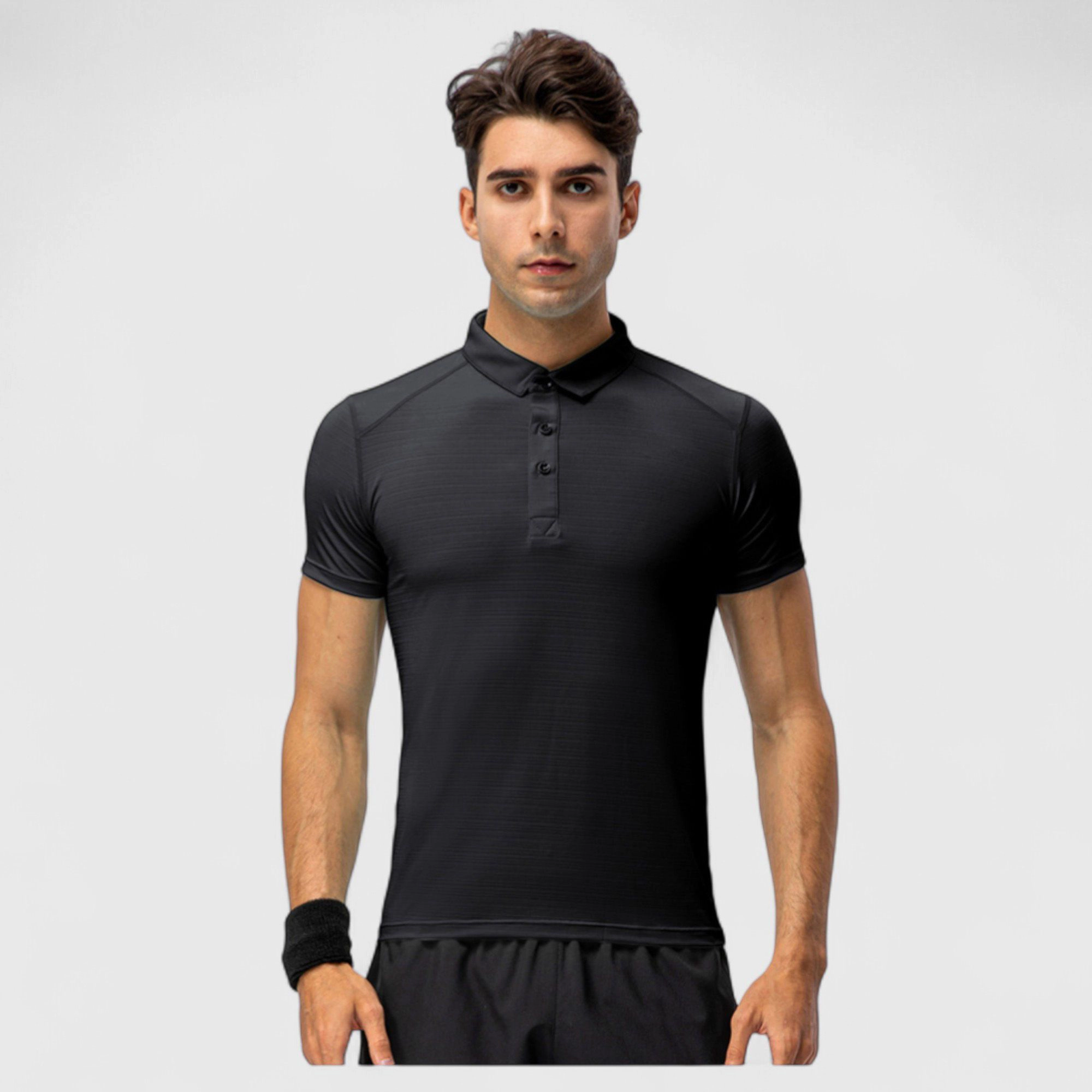 Anna-Kaci Men's Athletic Fit Polo Shirt with Short Sleeves and Three-Button Placket for Casual Sport Styling