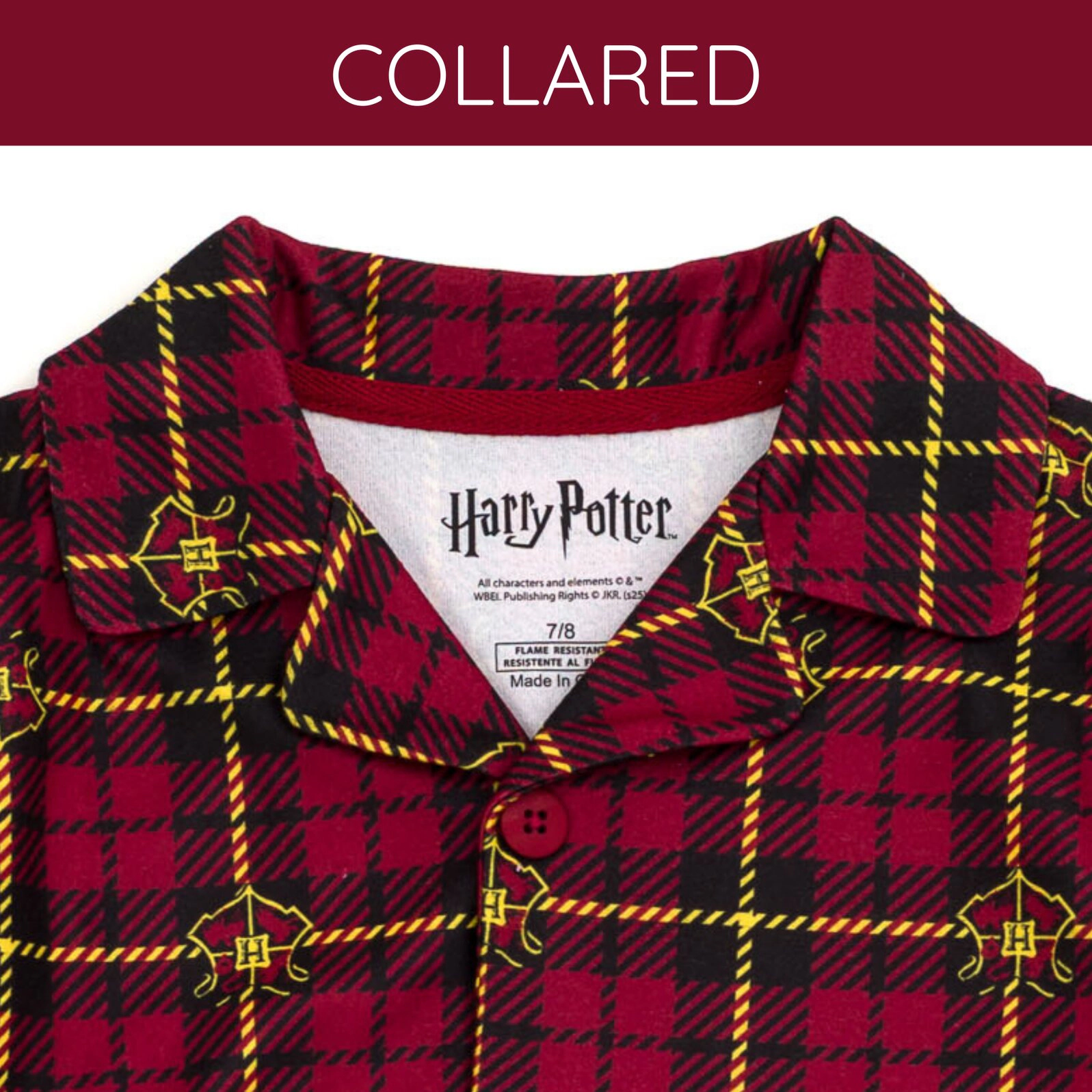 Harry Potter Gryffindor Boys' 2-Piece Pajama Shirt and Pants Set