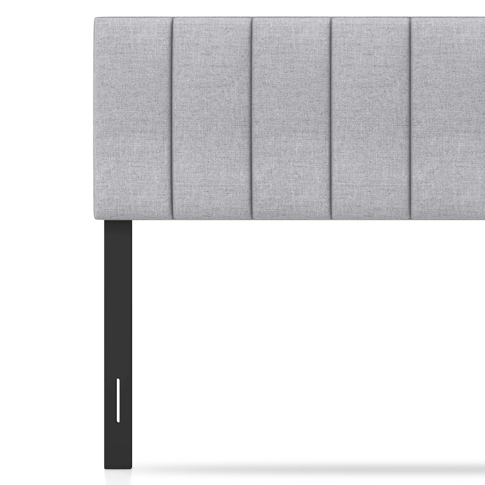 SlickBlue Modern Vertical Channel Bed Headboard with Wood Legs