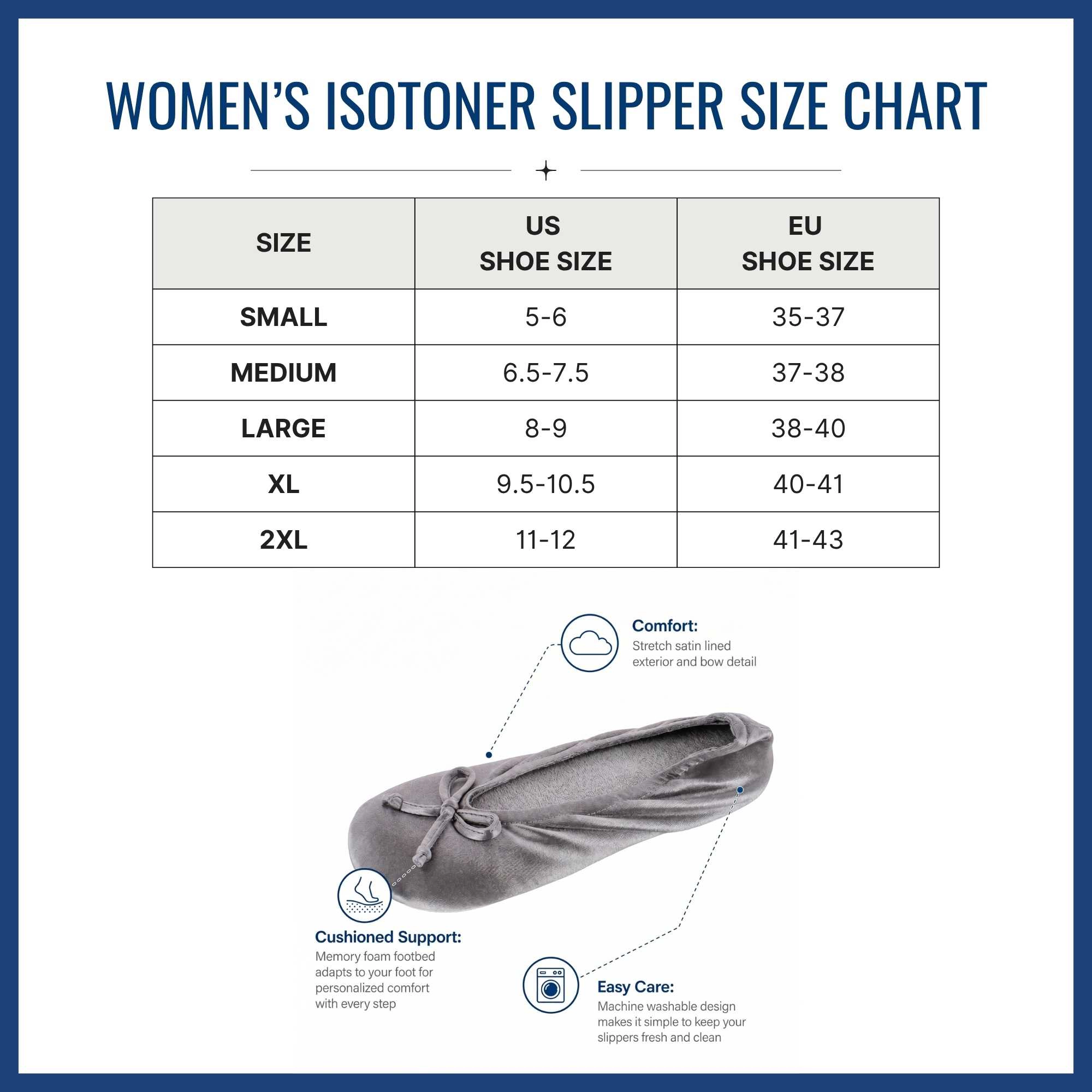 Isotoner Women's Satin Classic Ballerina Slippers