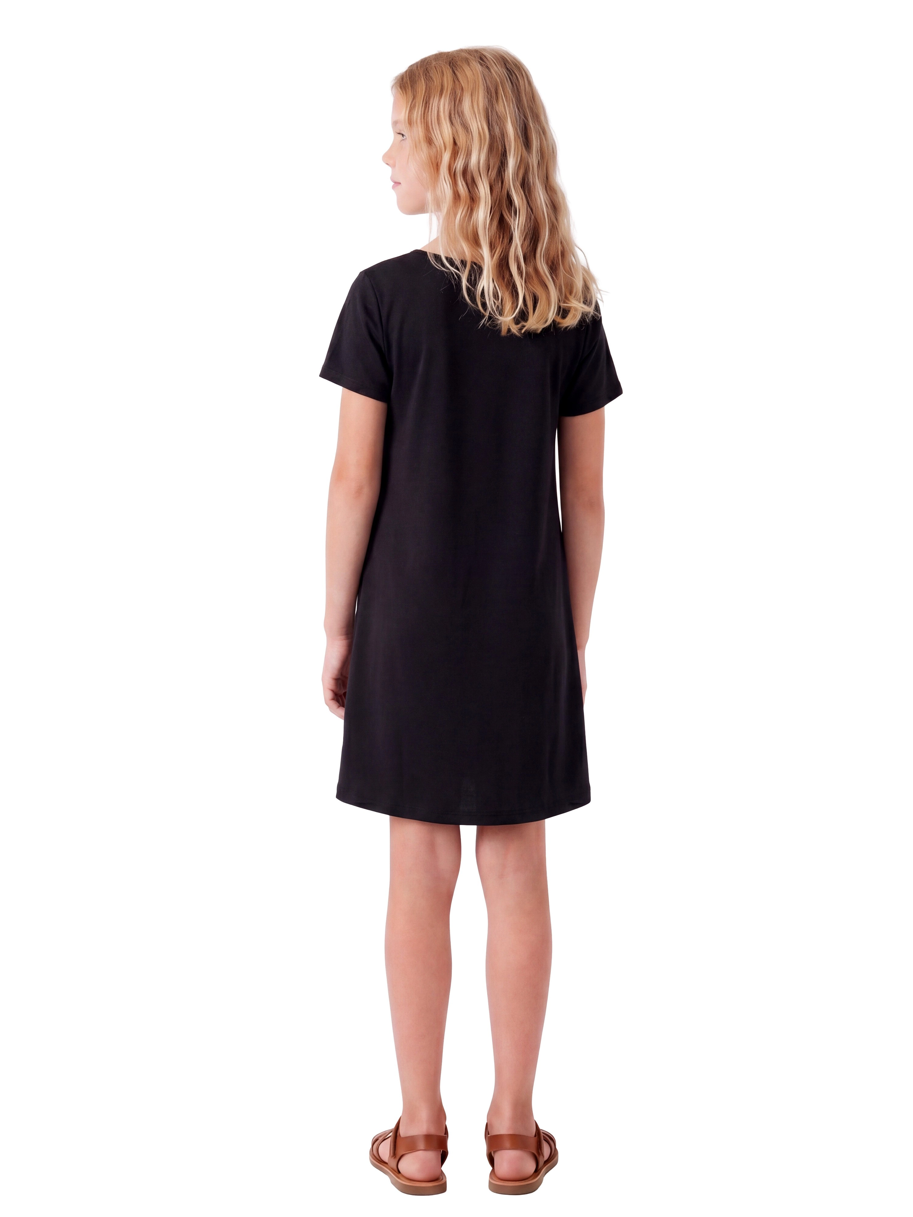 24sevenKid Essential Girls Short Sleeve T Shirt Dress